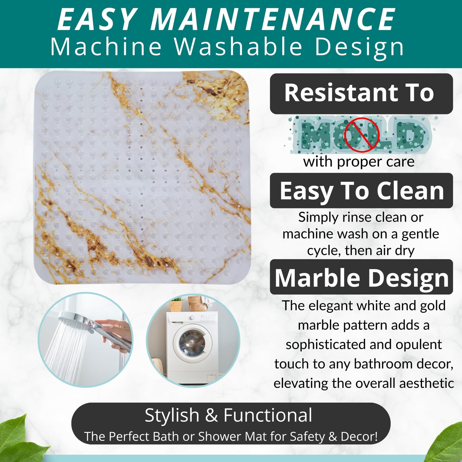Extra Large Square Non Slip Shower Mat
