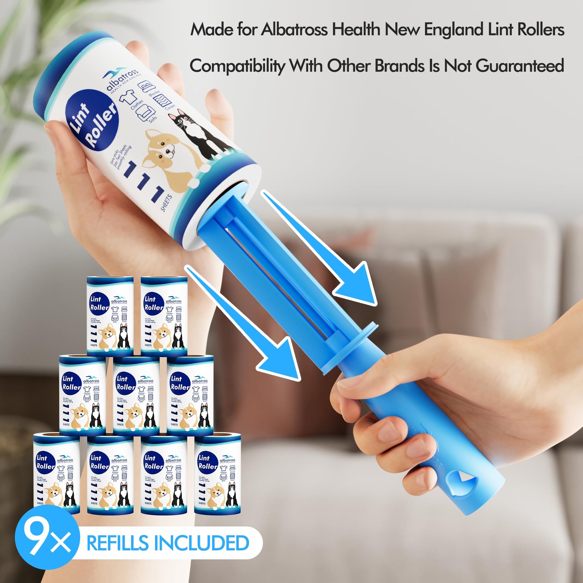 Extra Sticky Lint Roller Refills Only