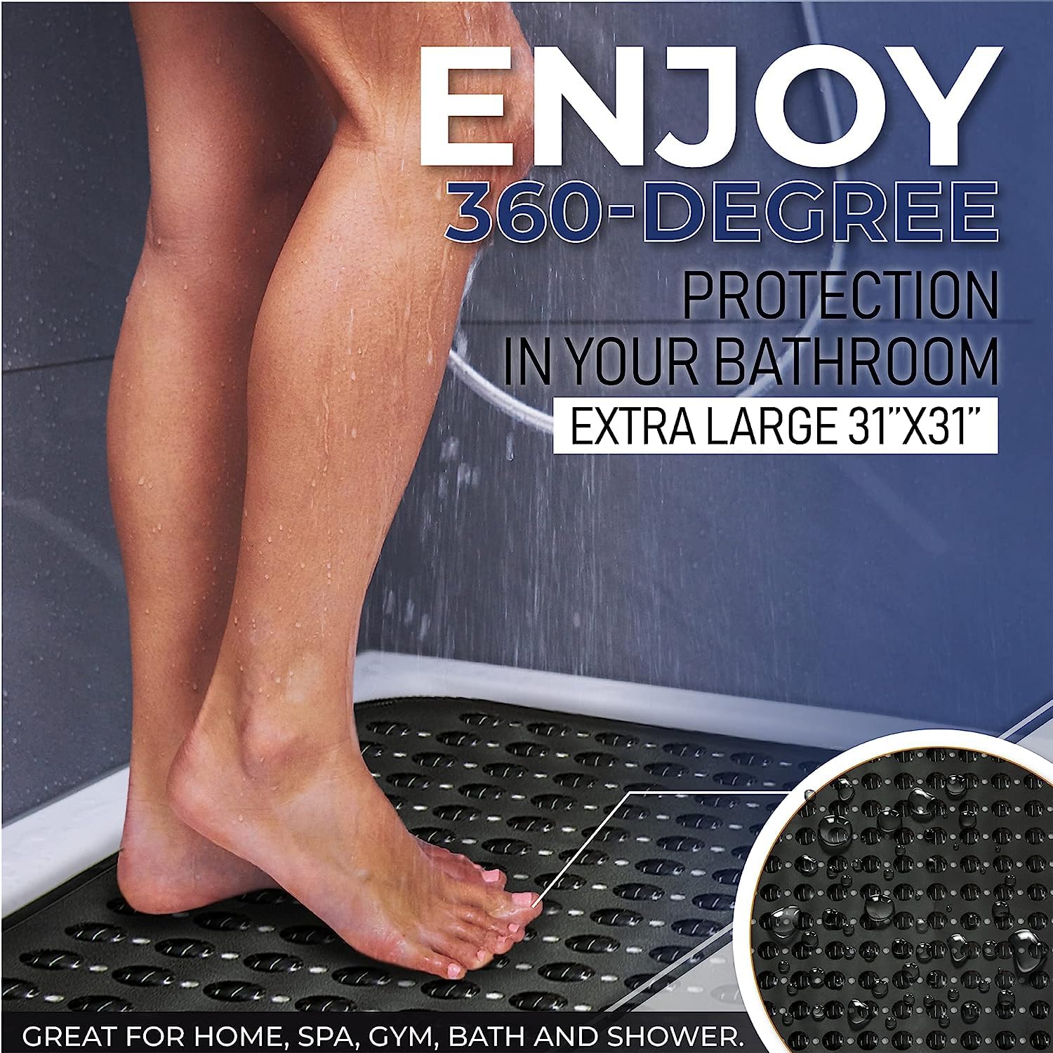 Extra Large Square Non Slip Shower Mat
