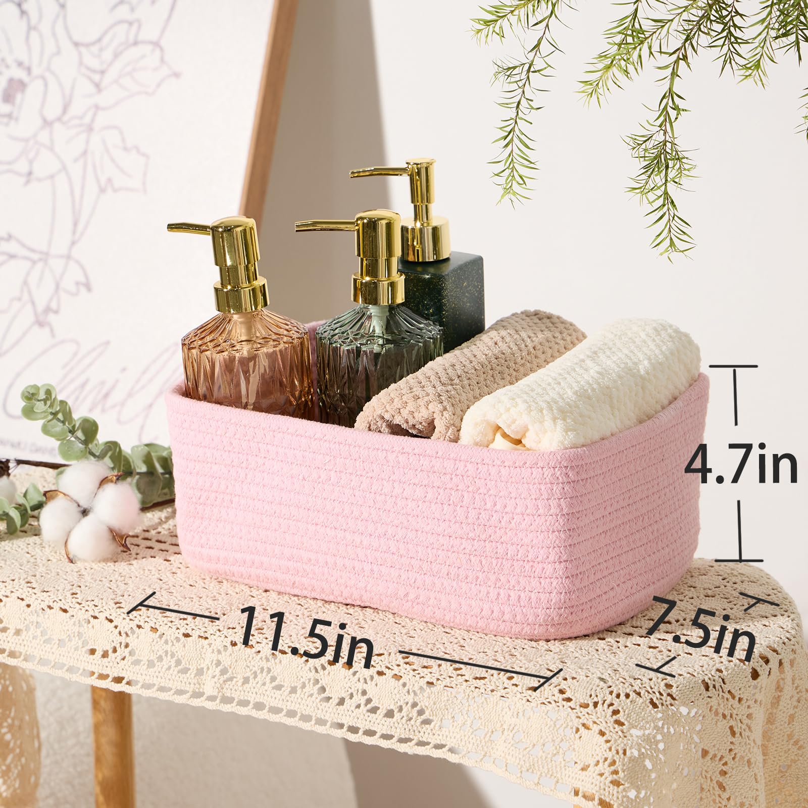 Small Storage Baskets for Organizing (3 Count)