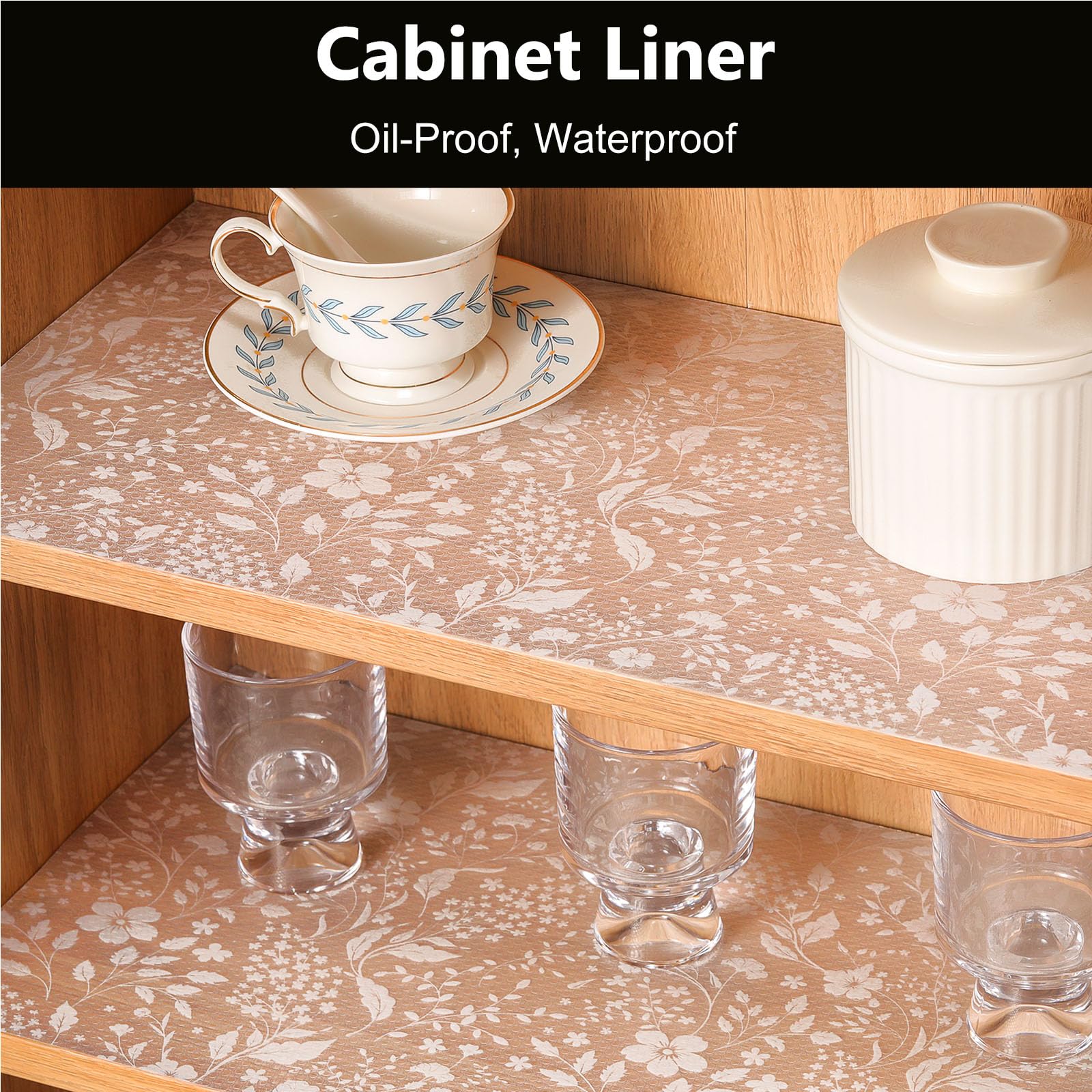 Shelf Liner for Kitchen Cabinets (40 Sq Ft)