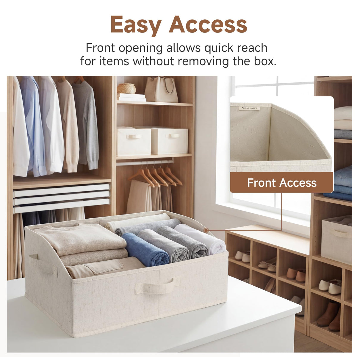 Closet Storage Bins (3 Count)