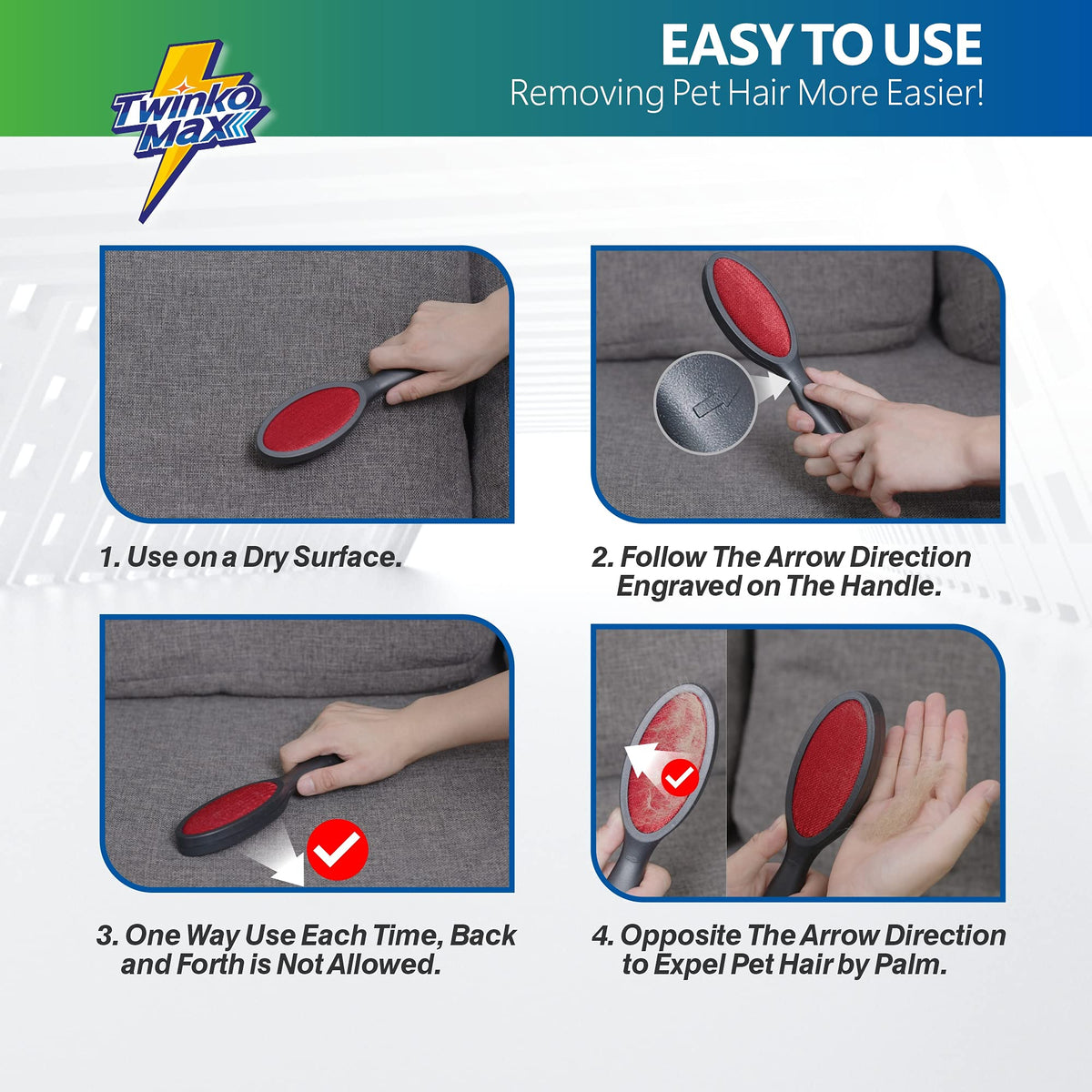 Lint Brush for Pet Hair (2 Count)