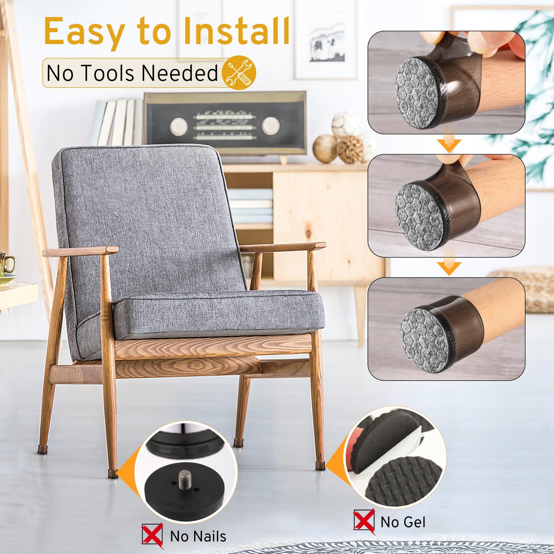 24PCS Round Chair Leg Floor Protectors (24 Count)