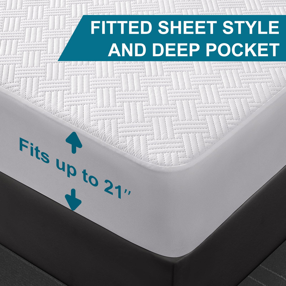 Waterproof Twin XL Size Mattress Protector with Deep Pockets