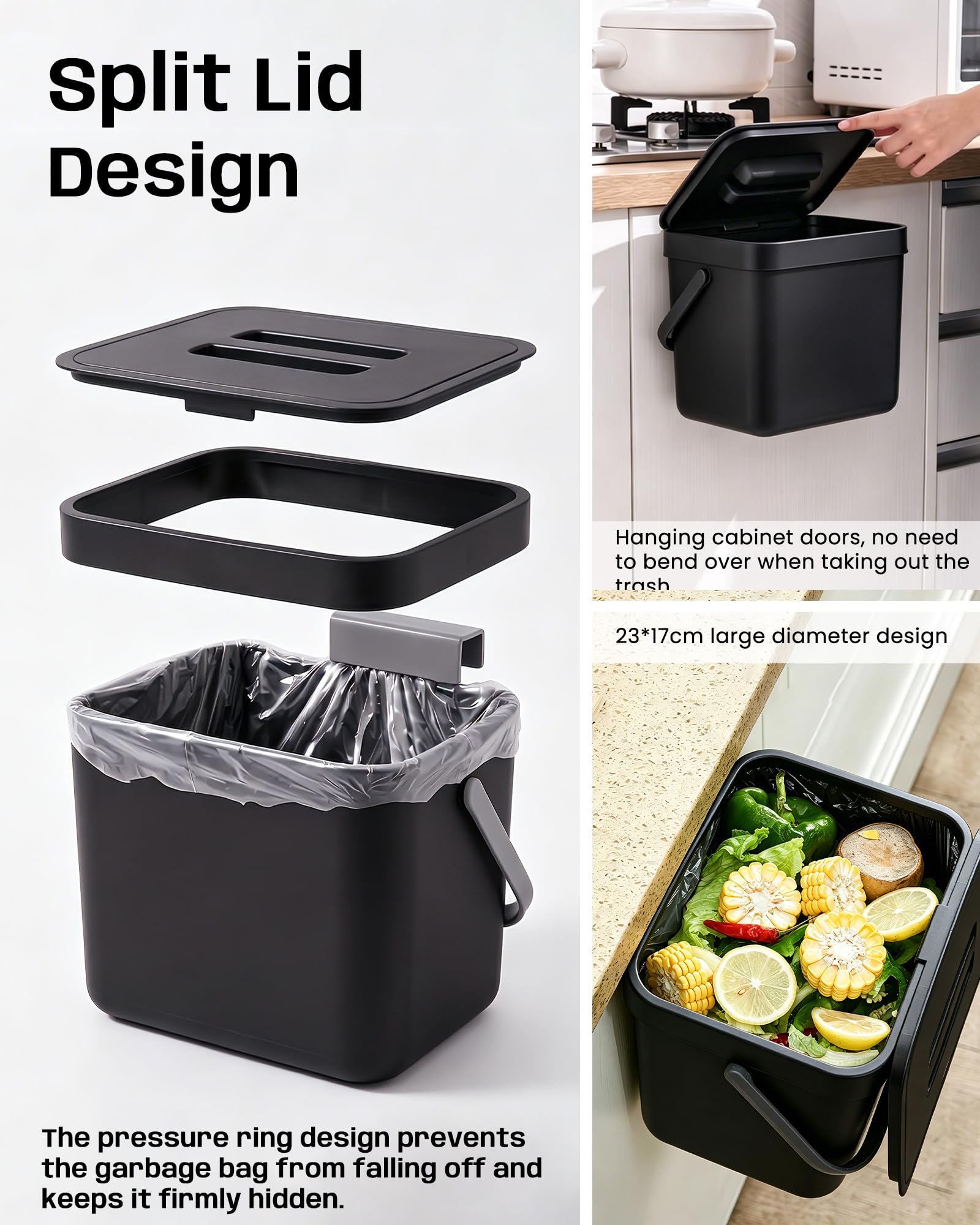1.8 Gal Countertop Compost Bin