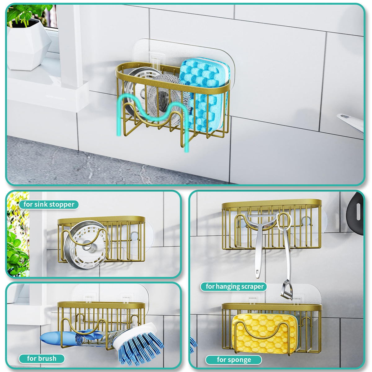 Sponge Holder for Kitchen Sink