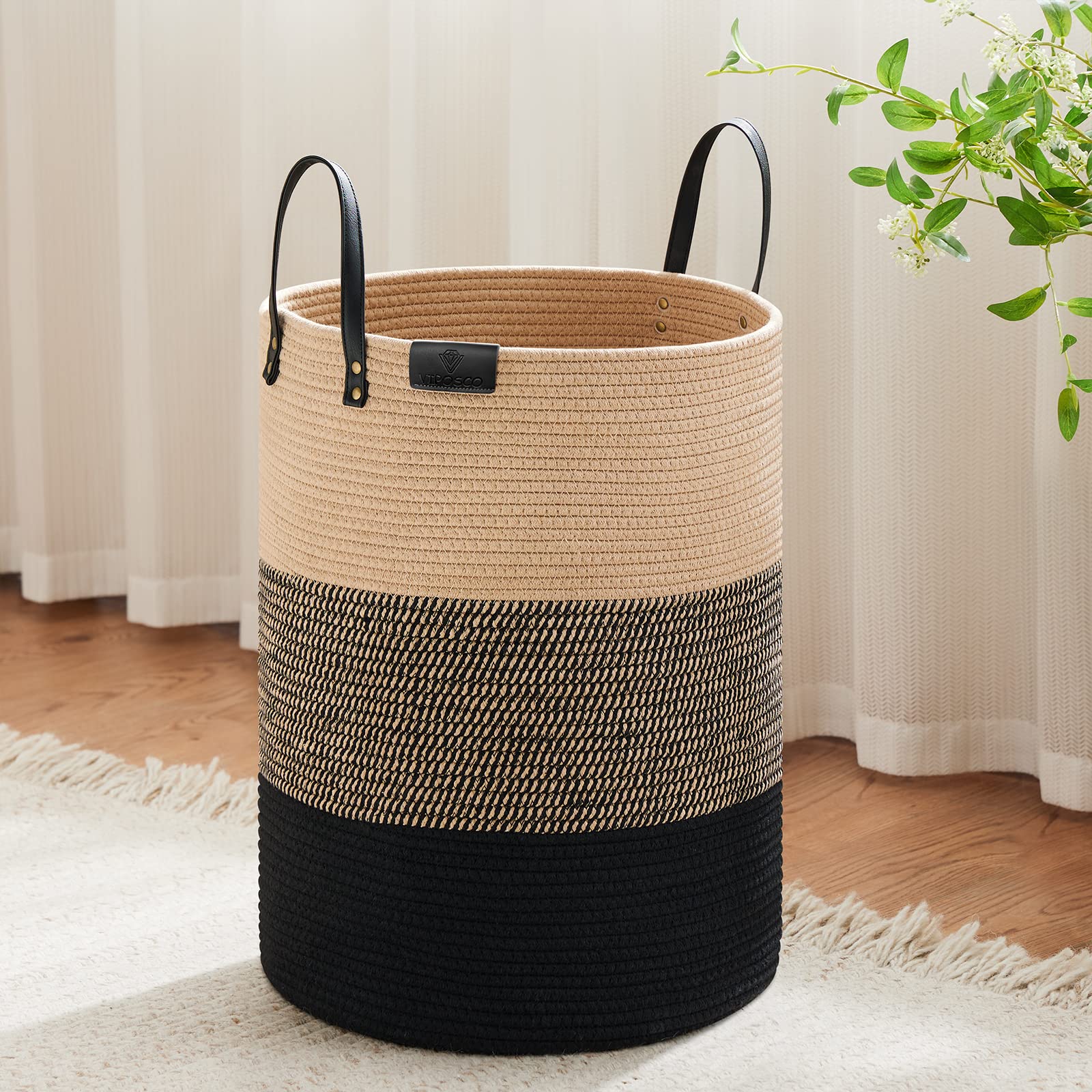 58L Tall Woven Rope Laundry Hamper (1961.2133 Fl Oz) - ModHome Supplies