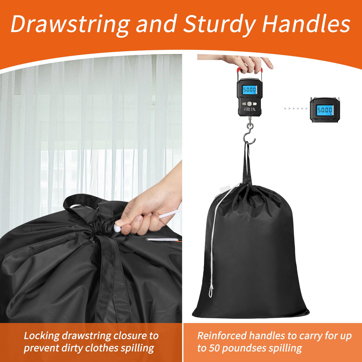 Extra Heavy Duty Laundry Bag with Handles