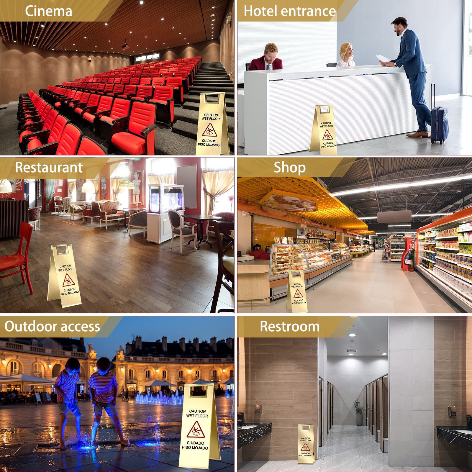 2 Pcs Wet Floor Sign (2 Count)