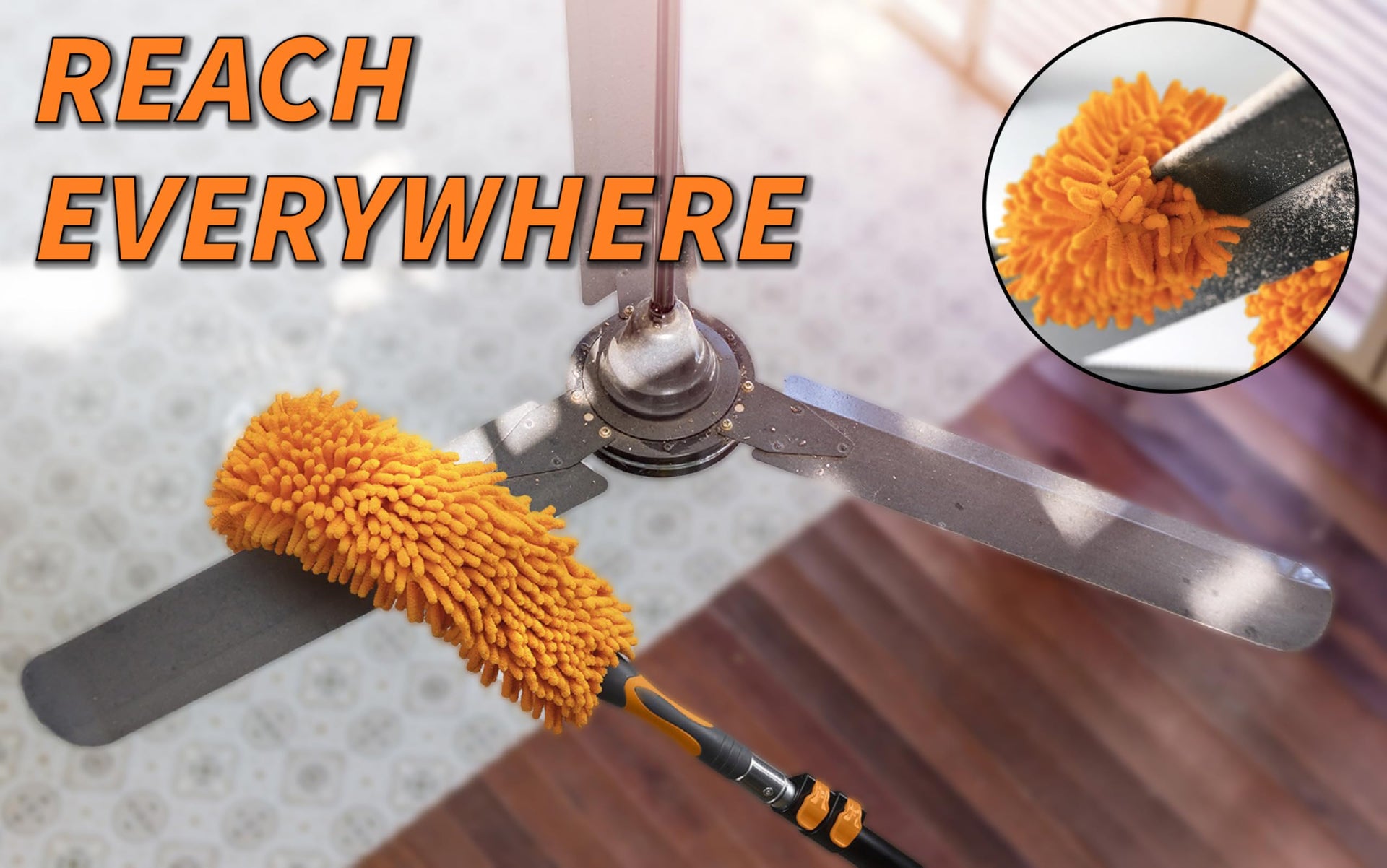 36 Foot High Reach Telescoping Duster Kit with 5