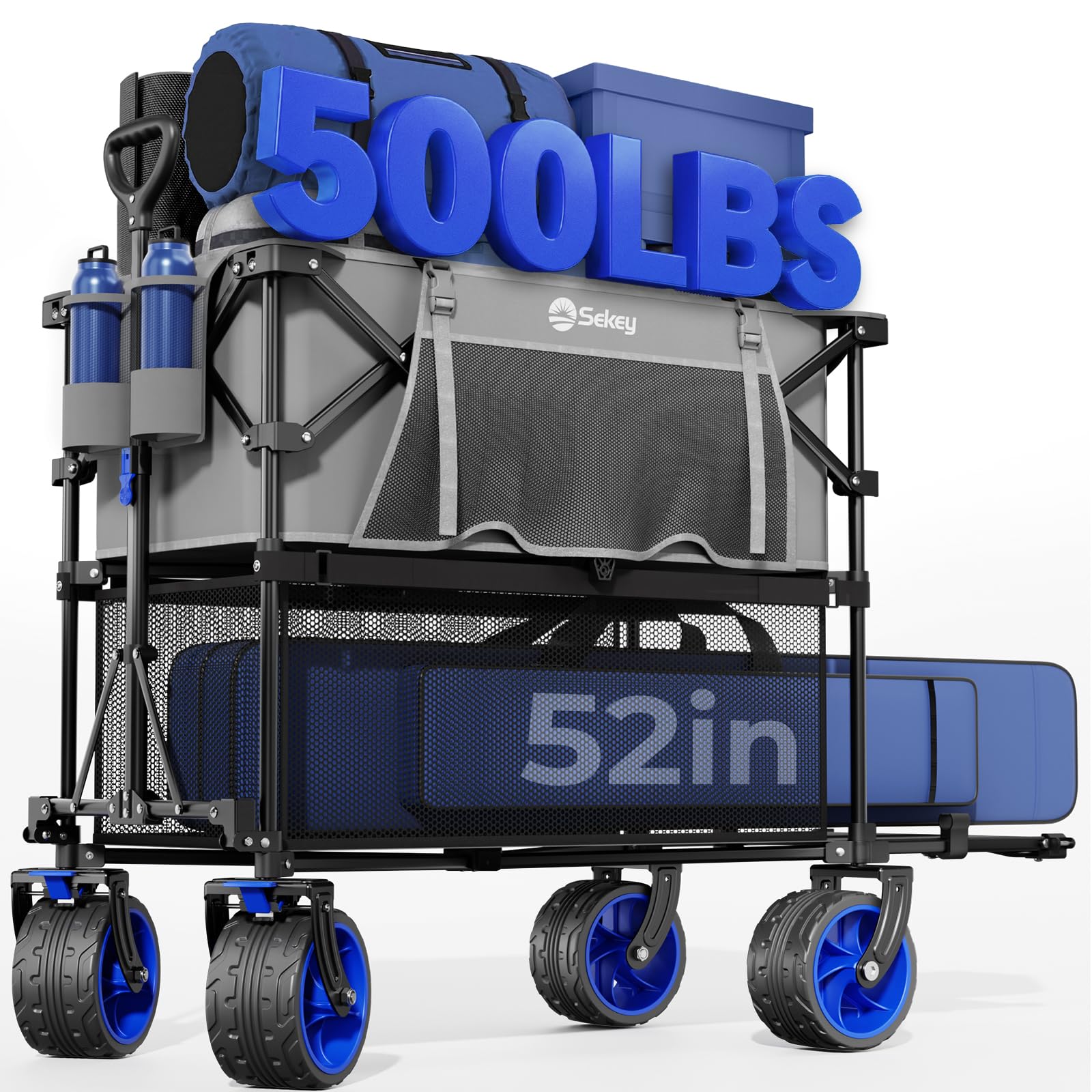 500LBS Heavy Duty Double Decker Wagon with Extender
