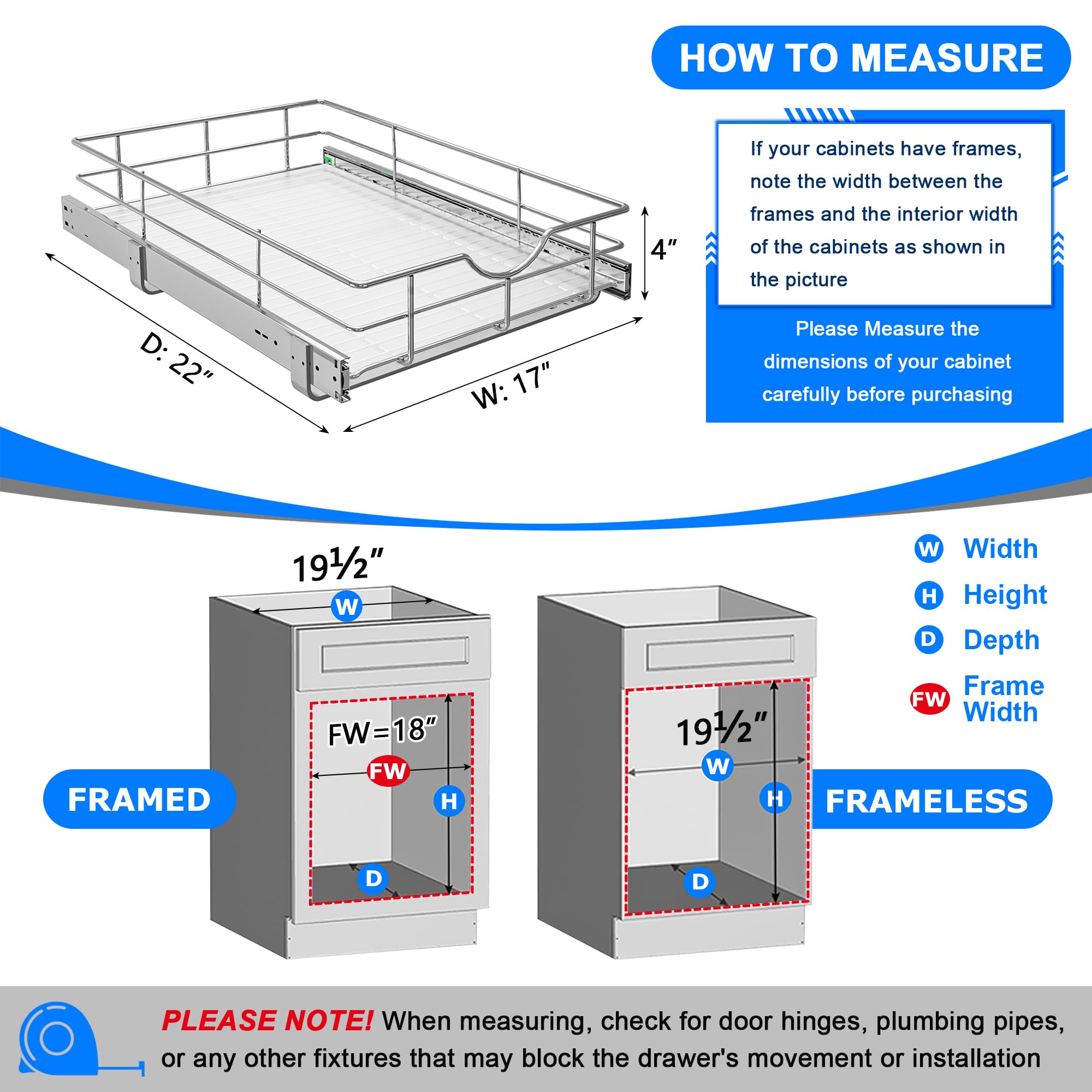 Soft Close Slide Out Cabinet Shelf