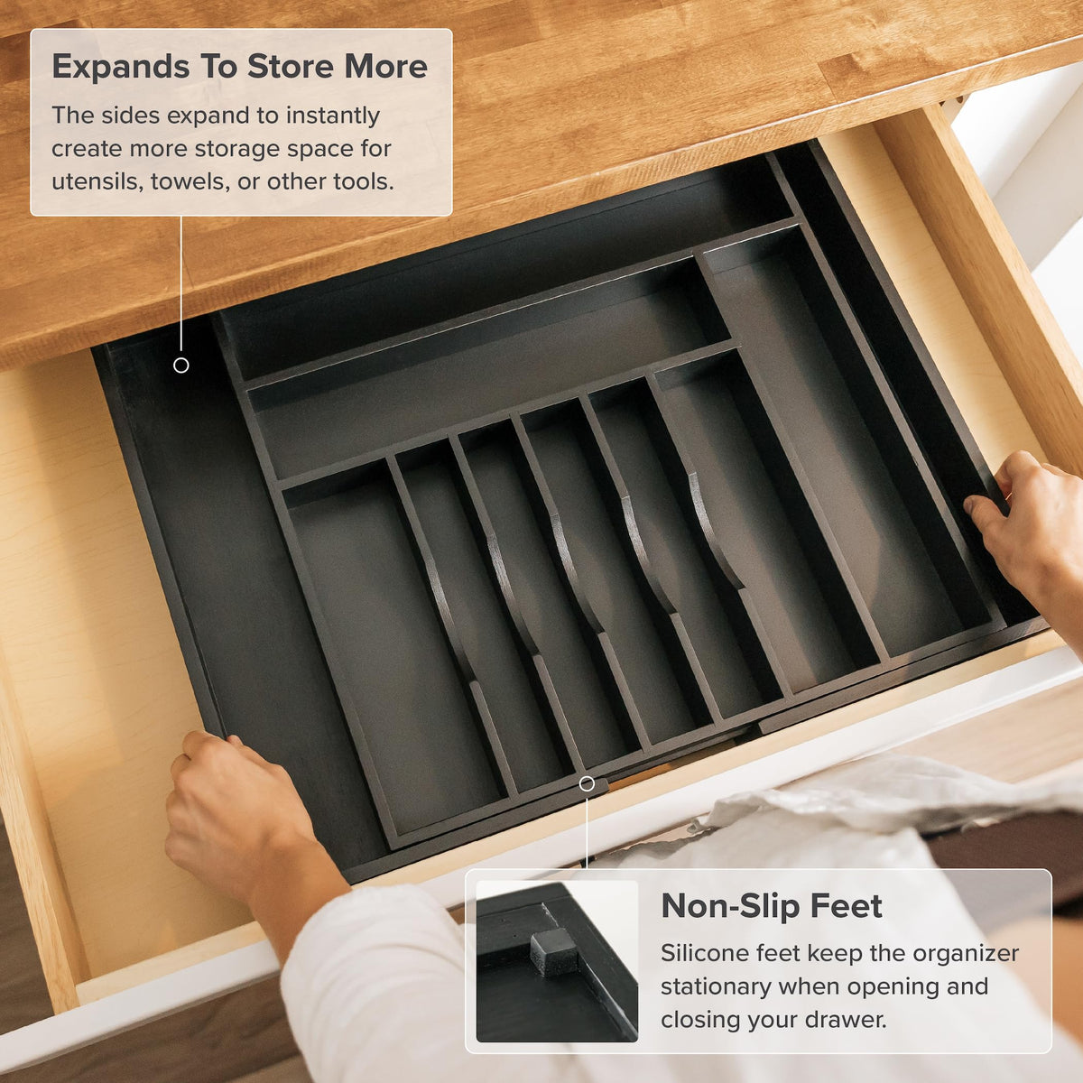Silverware & Utensil Drawer Organizer