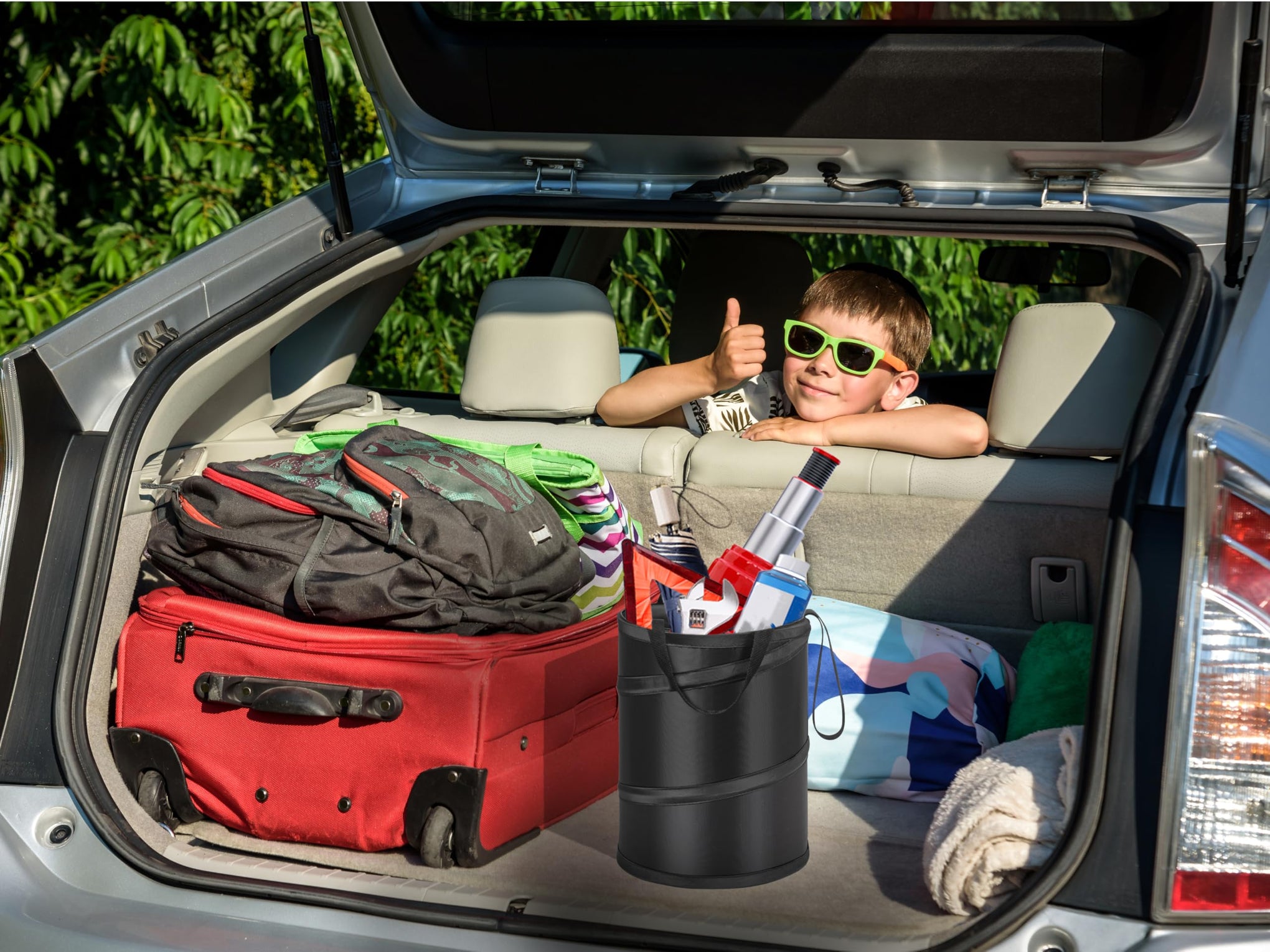 4 Gallons New Leakproof Car Trash Can