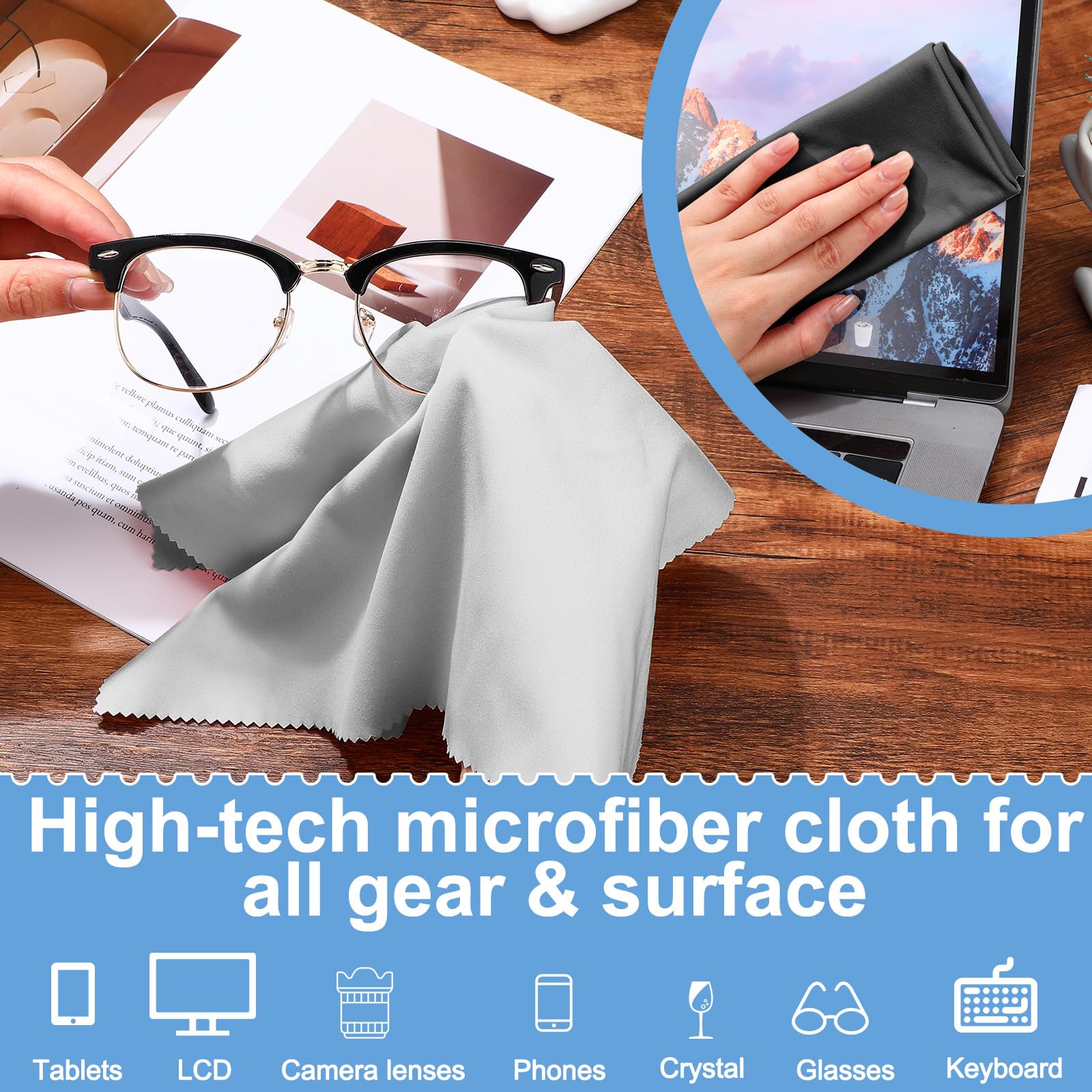 12 Pack Microfiber Cleaning Cloth (12 Count)