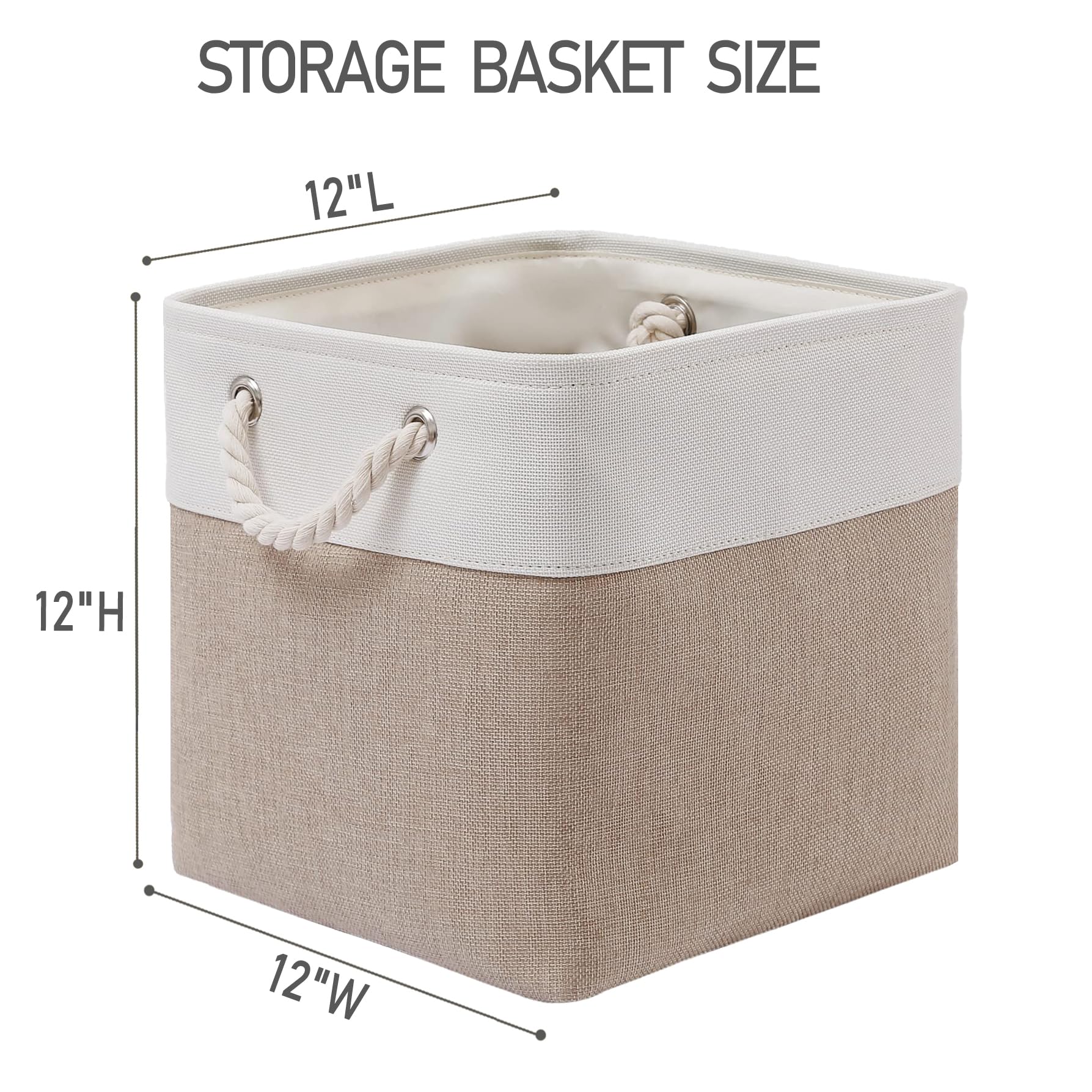 12 x 12 Inch Cube Storage Bins (6 Count)