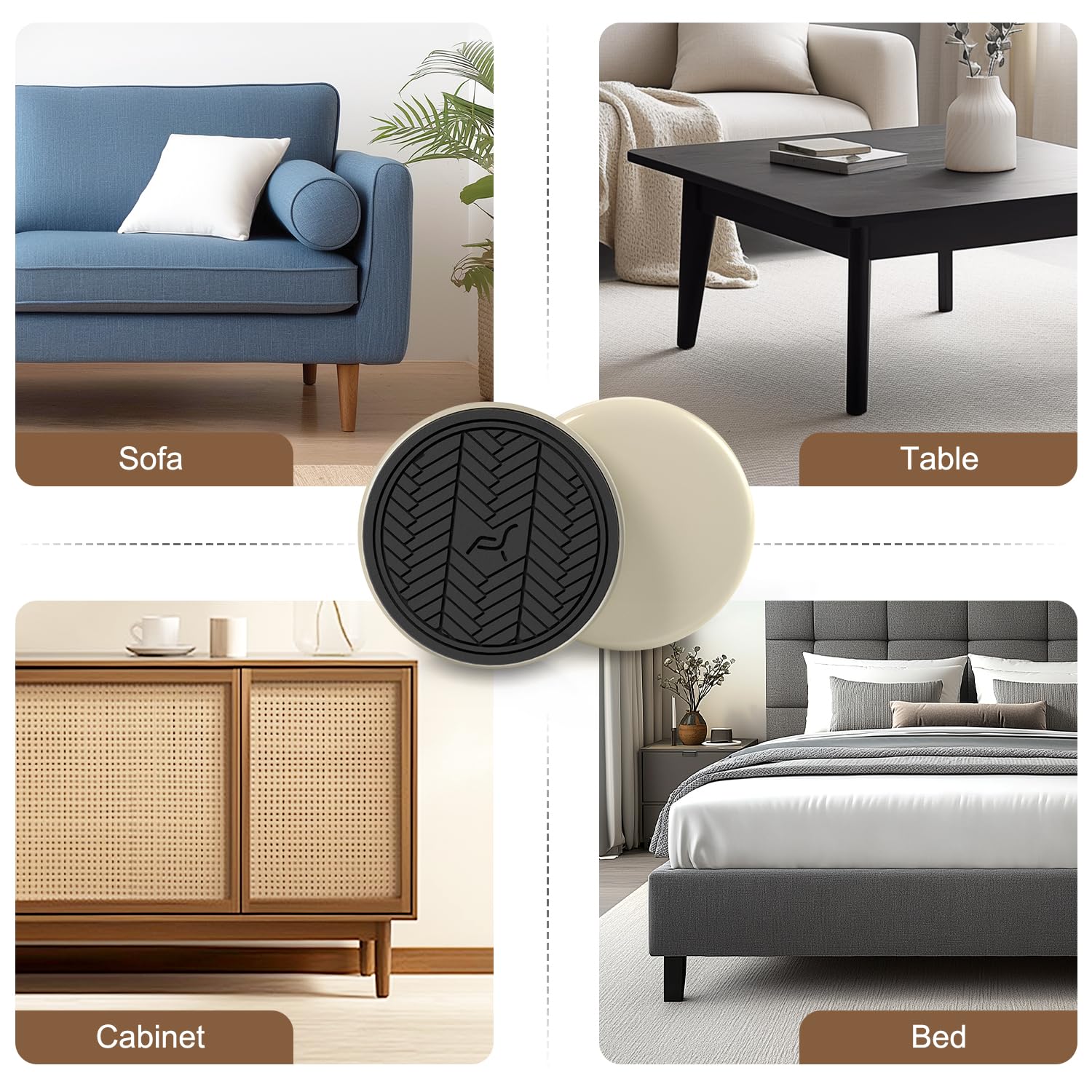 Furniture Sliders for Carpet (4 Count)