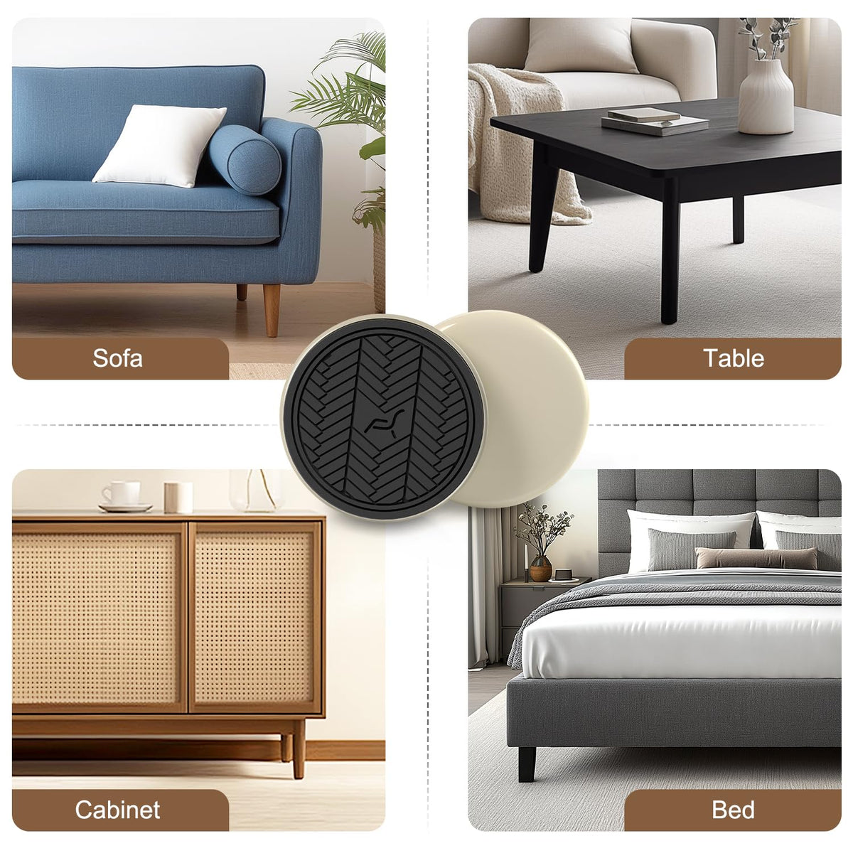 Furniture Sliders for Carpet (8 Count)