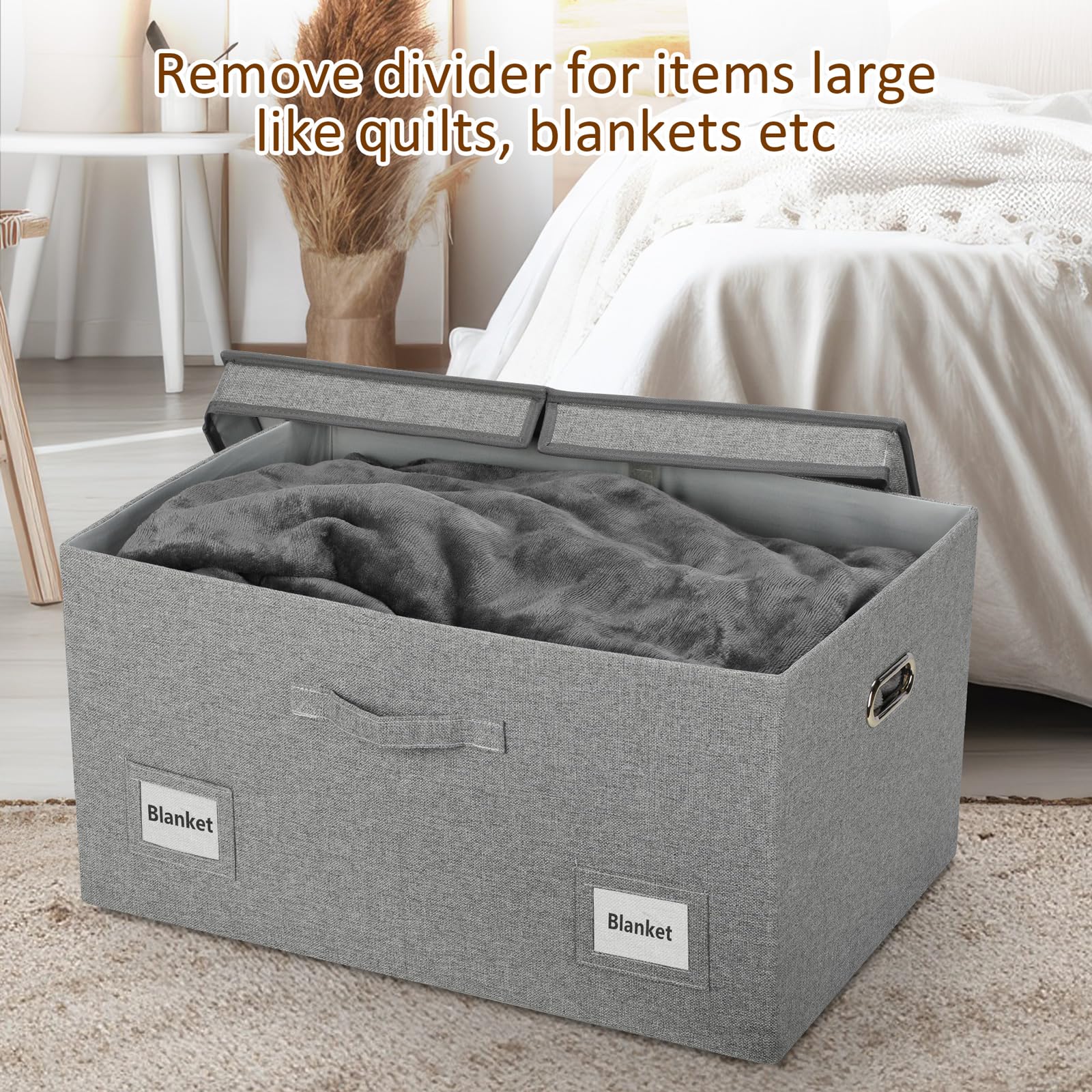 75 Quarts Extra Large Decorative Storage Bins with Lids
