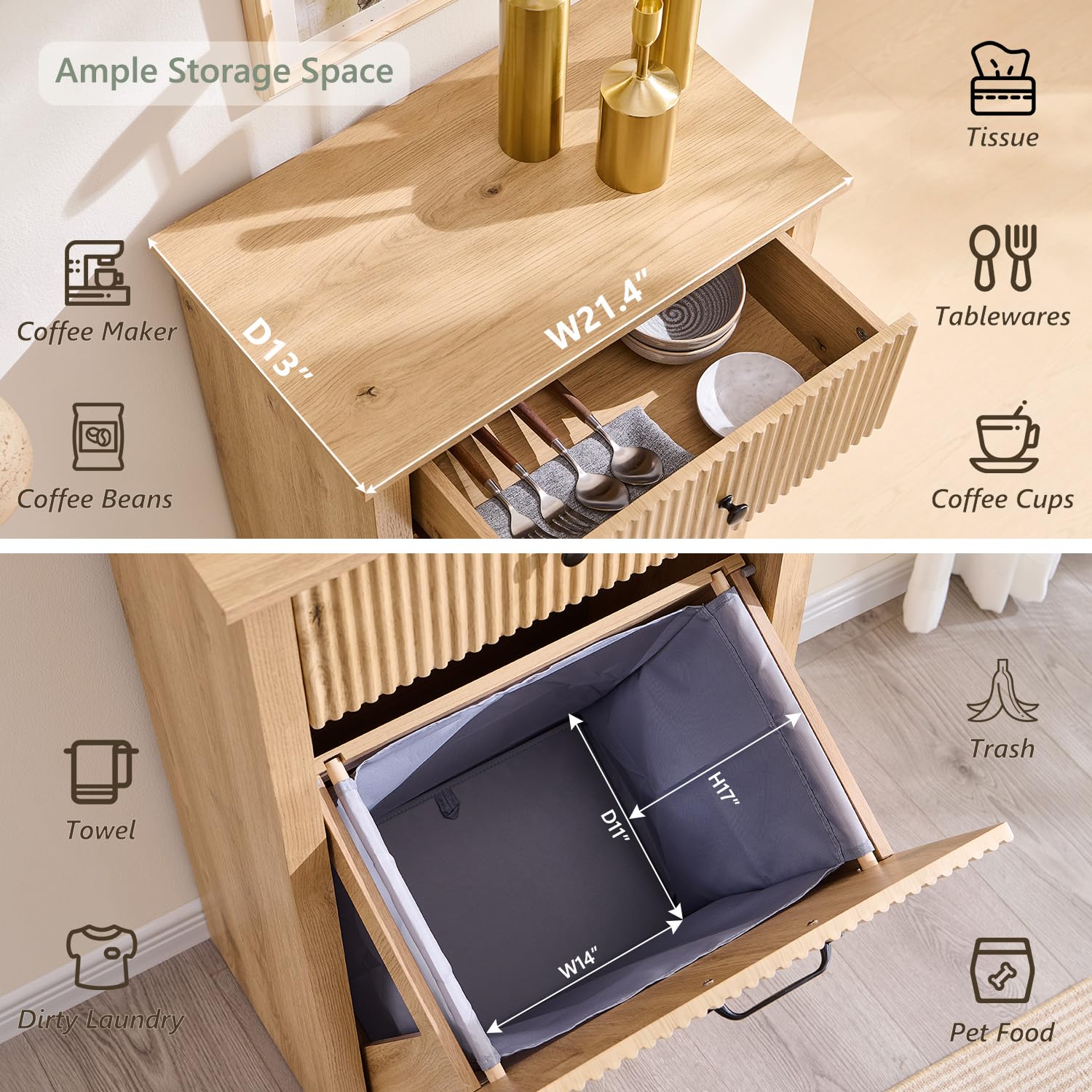 Tilt Out Trash Can Cabinet