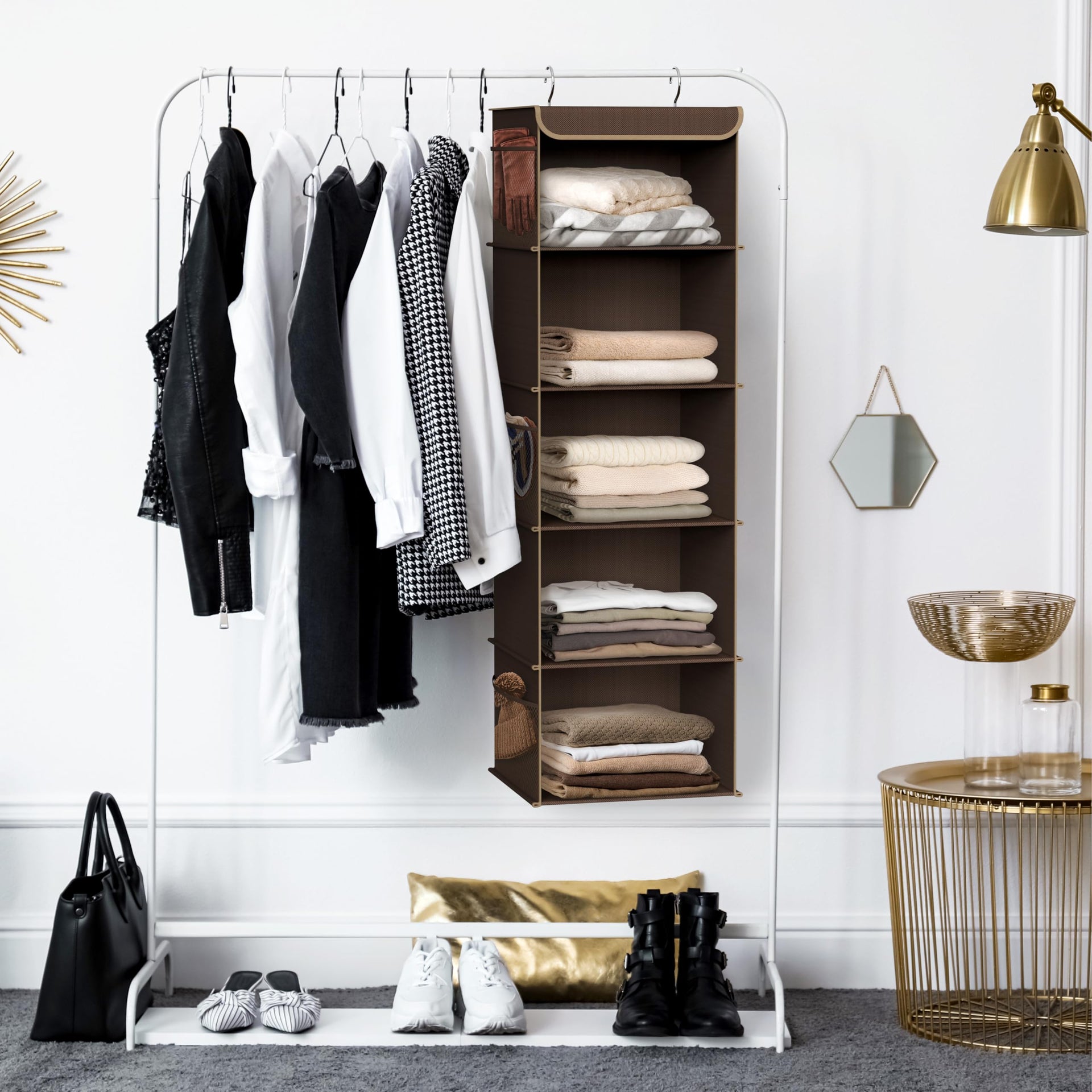 5 Shelf Hanging Closet Organizer