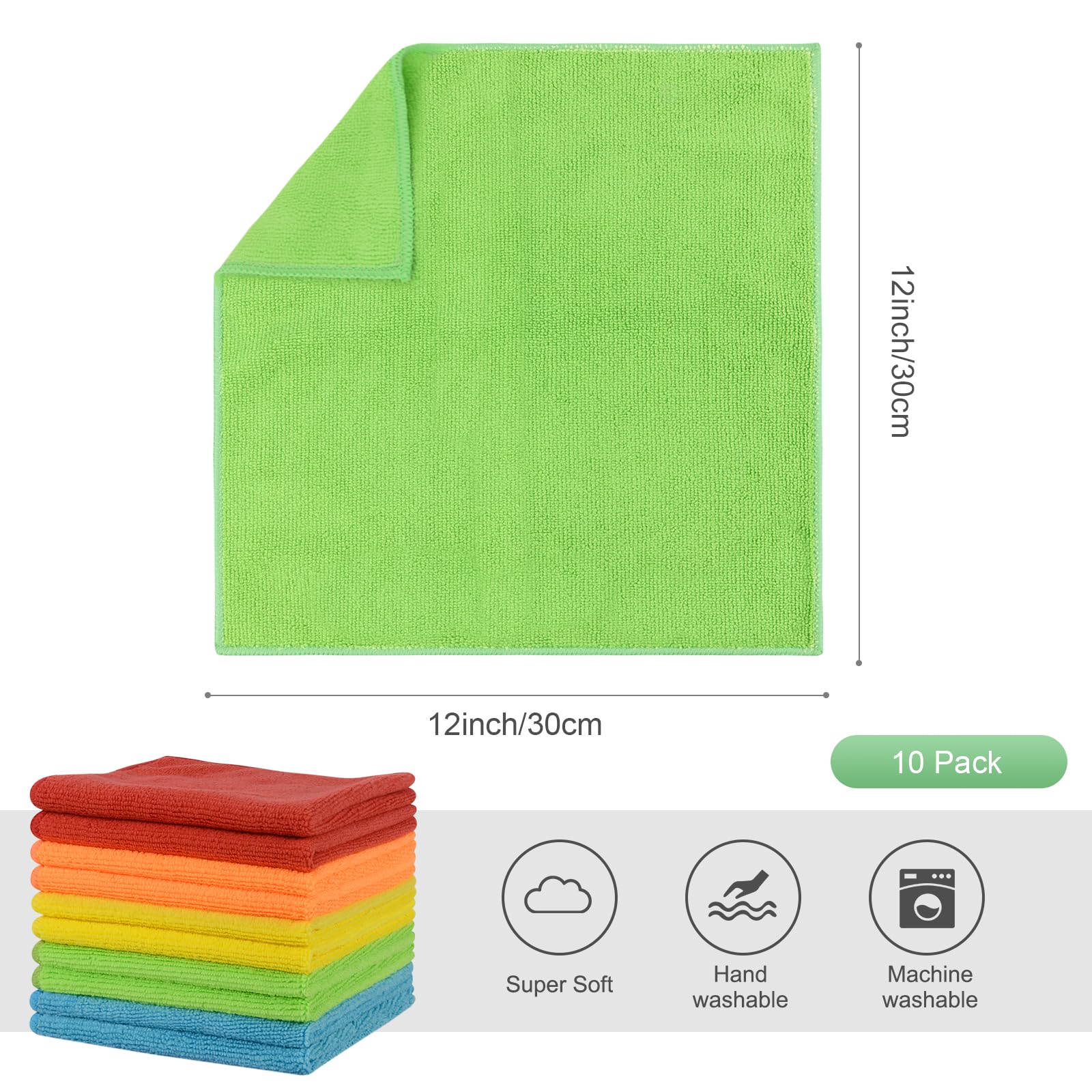 Dish Cloth for Washing Dishes Kitchen Washcloth Cleaning Cloth (10 Count)