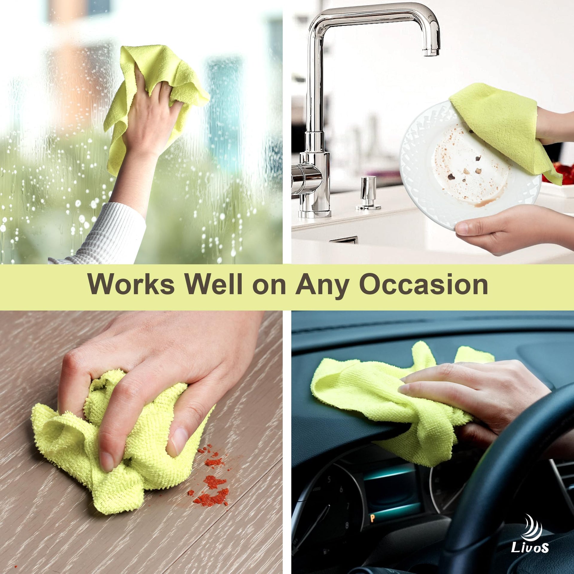 Microfiber Cleaning Cloth Roll (80 Count)