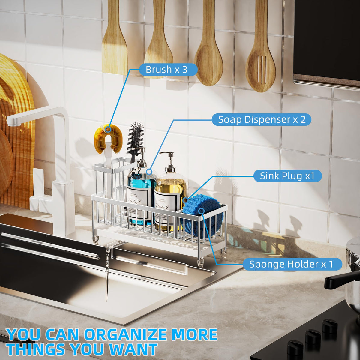 Larger Version Sponge Holder for Kitchen Sink