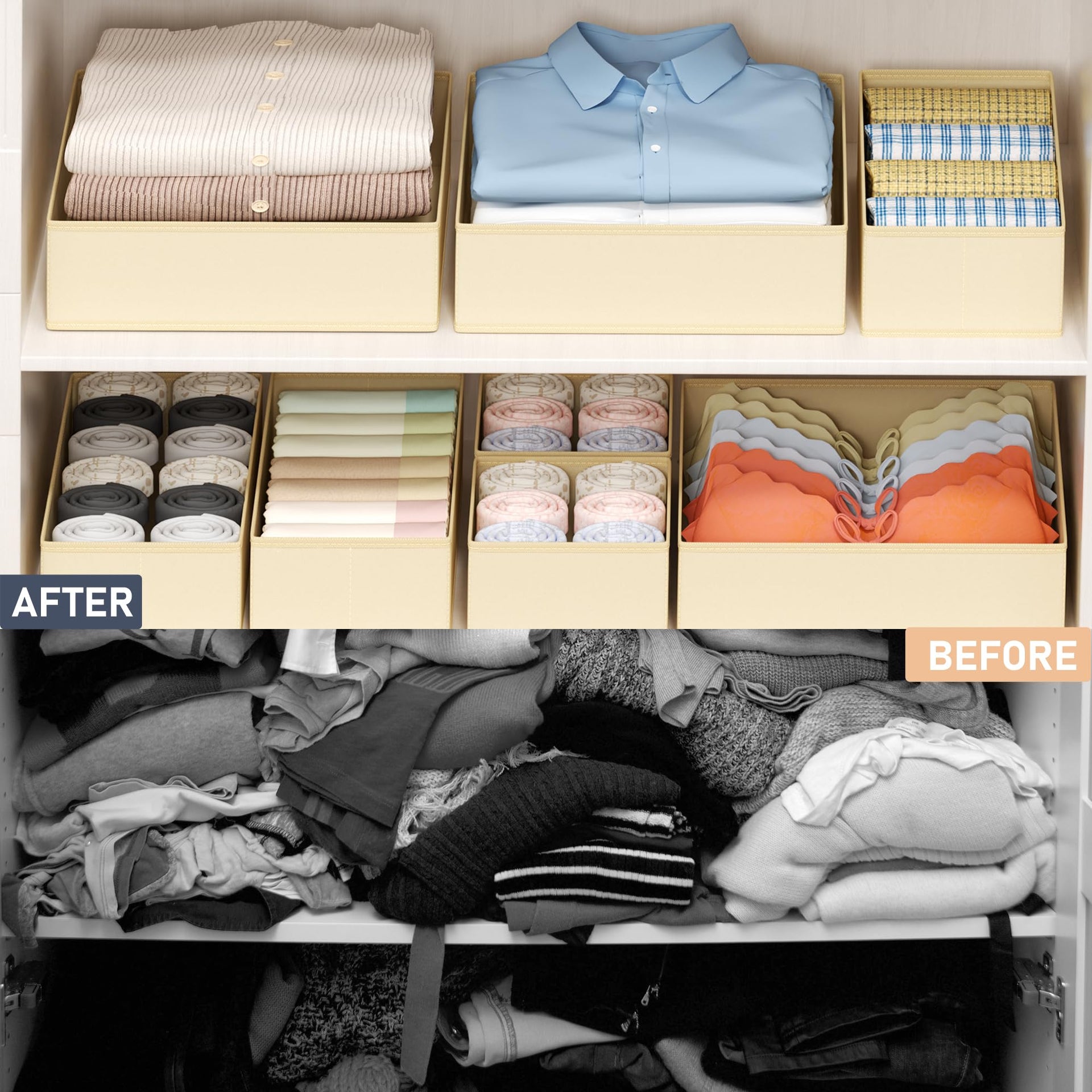 Drawer Organizer Clothes (18 Count)