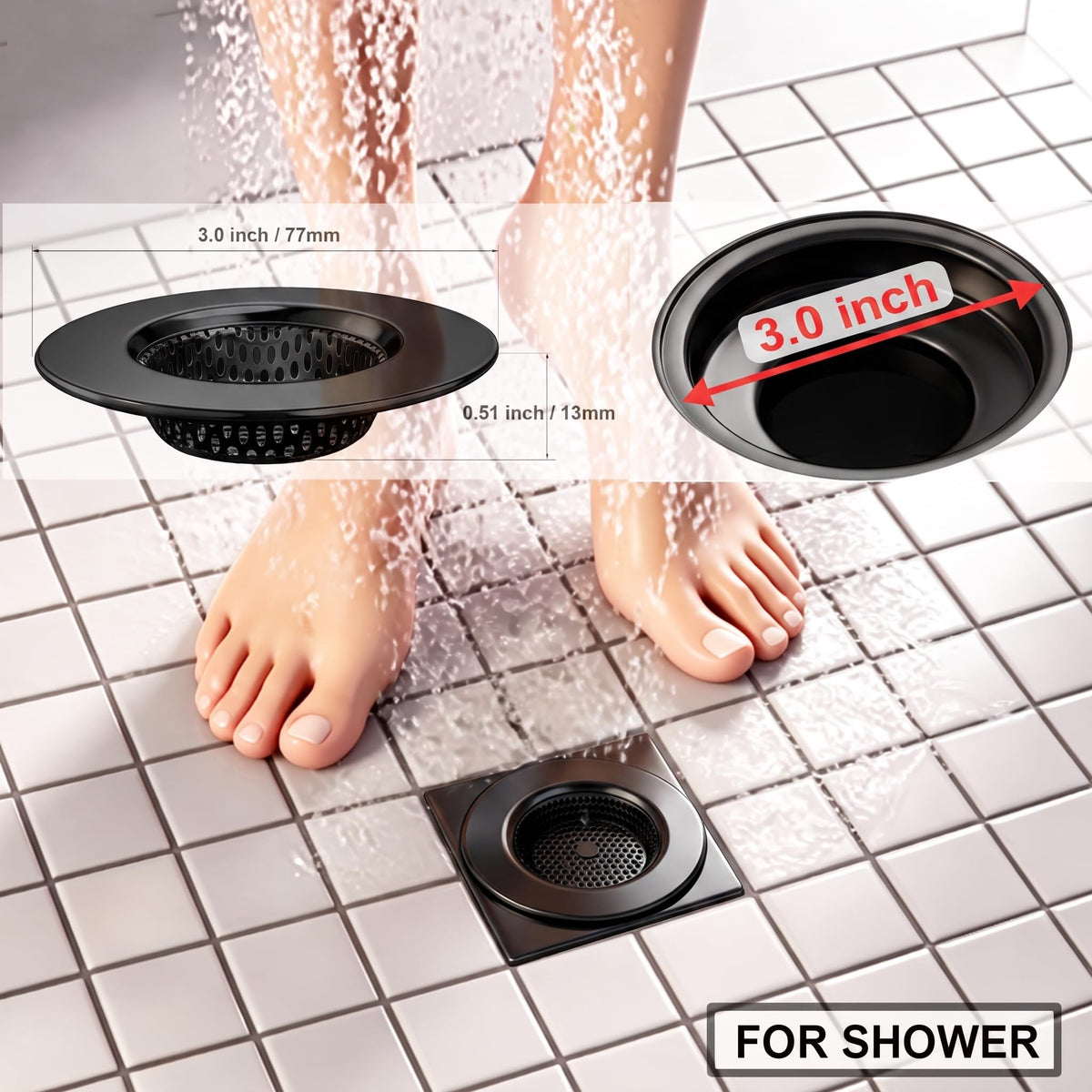 1.75" Tub Drain Strainers (2 Count)