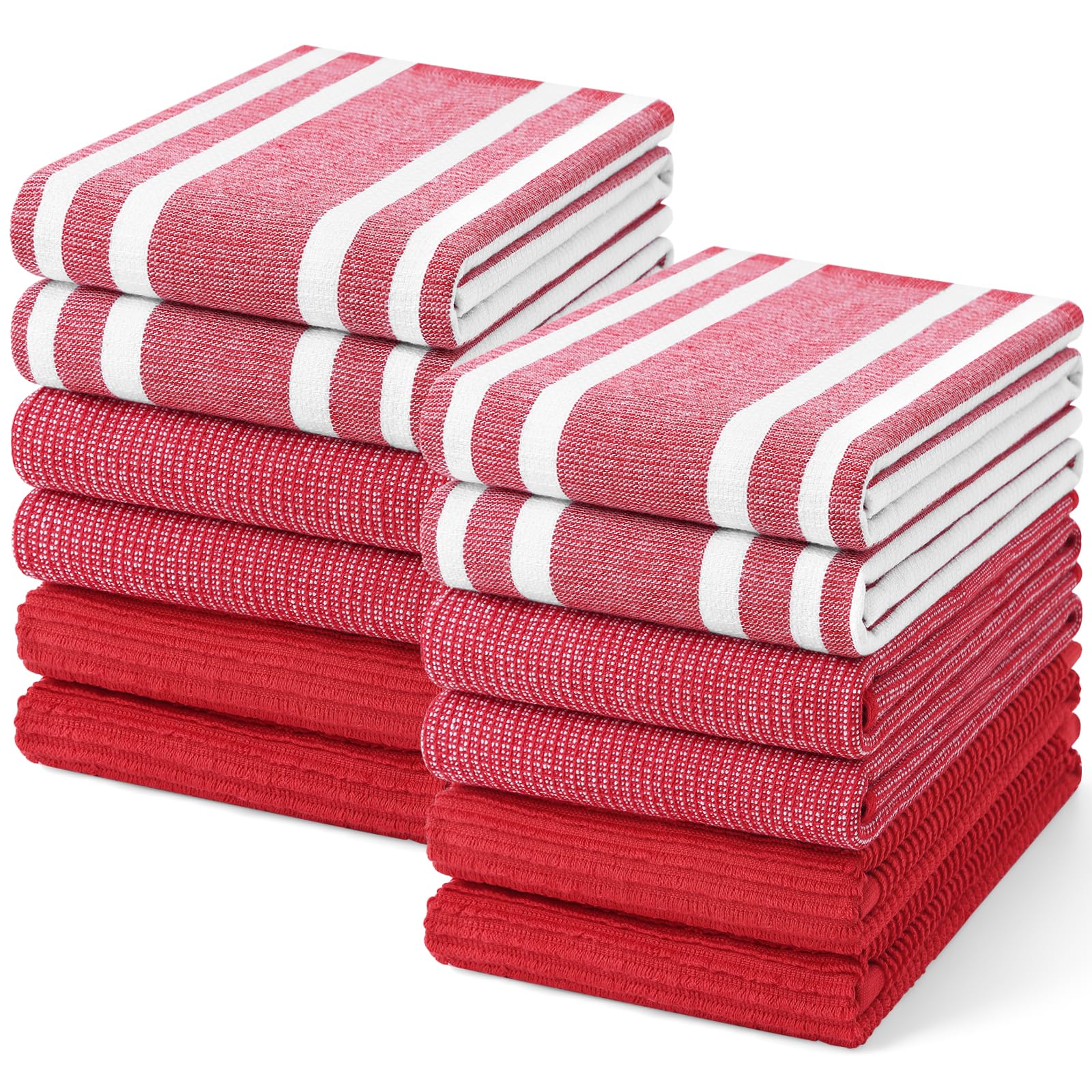 Cotton 380 GSM Premium Kitchen Towels (12 Count)