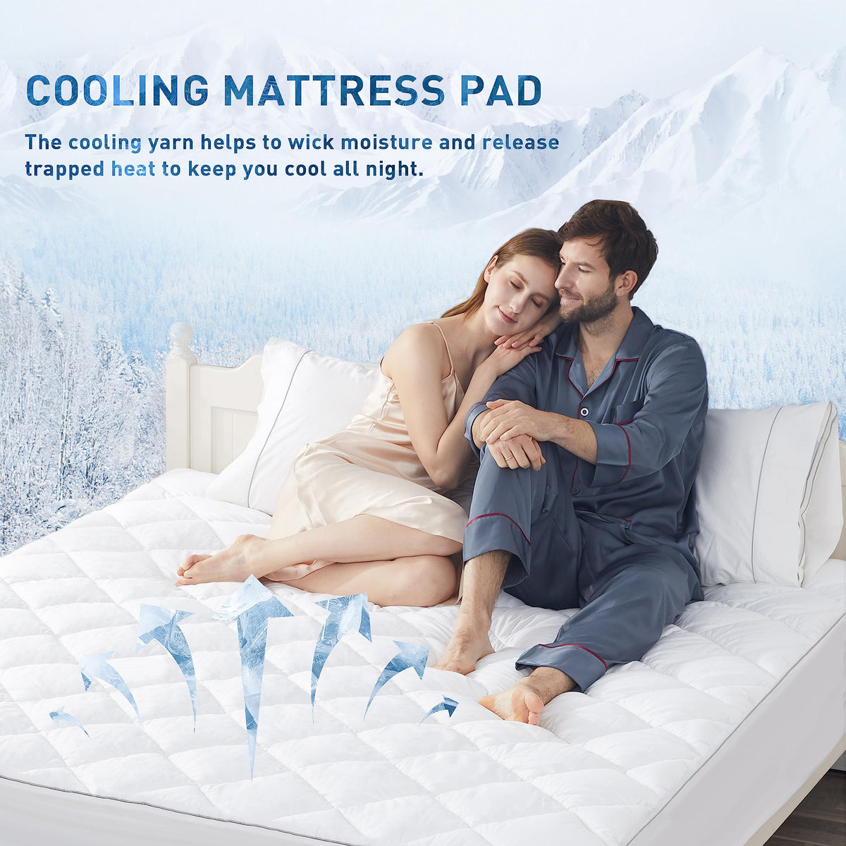Cooling Full Mattress Pad for Hot Sleepers