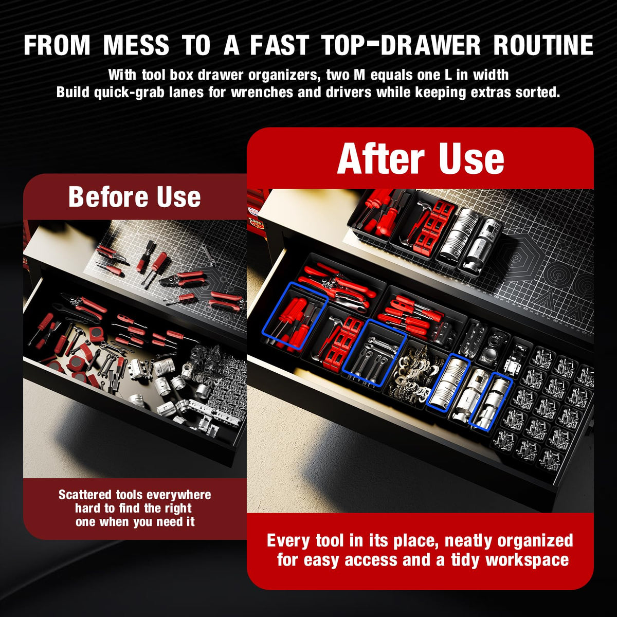 10 PCS Tool Box Drawer Organizers (10 Count)