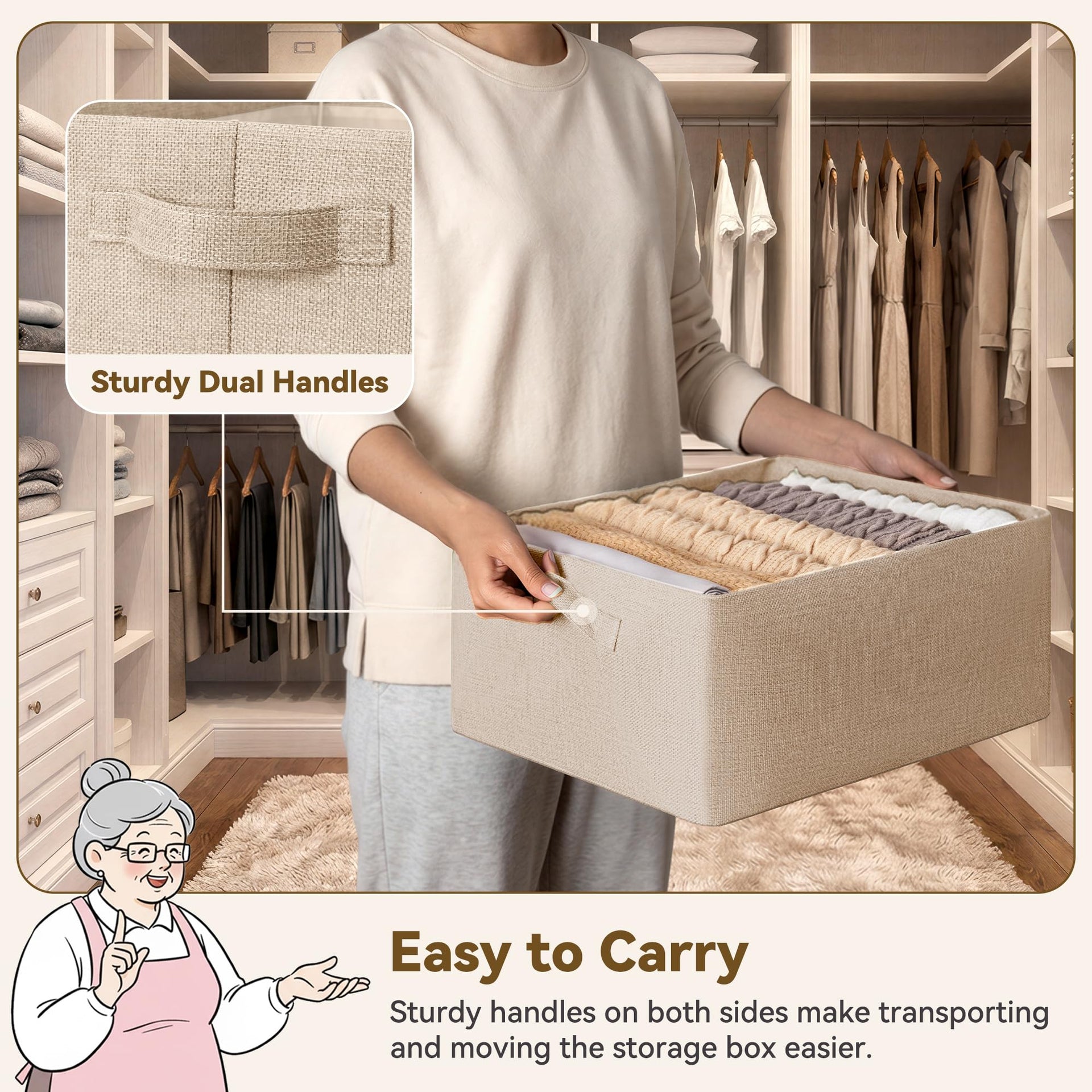 Storage Baskets with Metal Frame (2 Count)