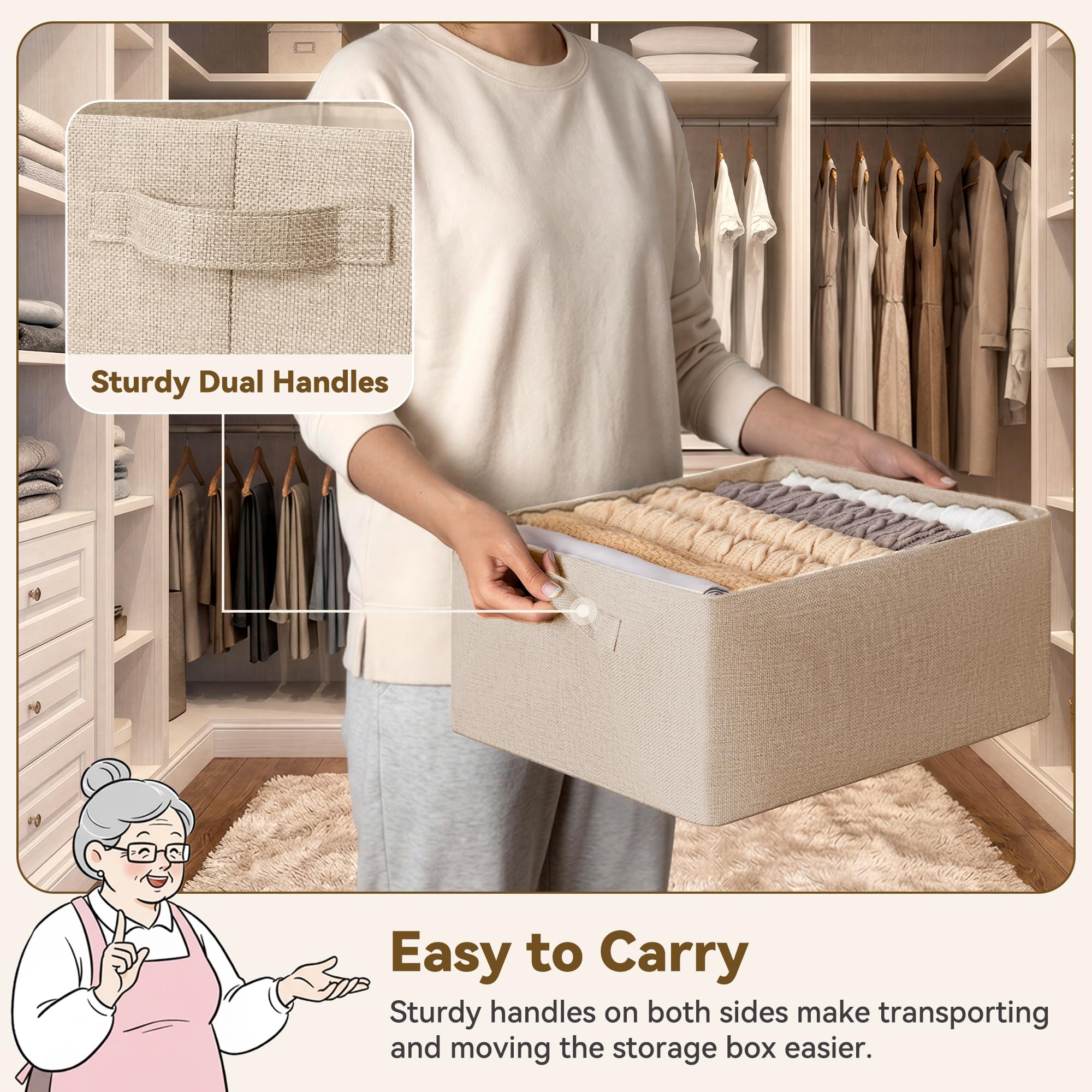 Storage Baskets with Metal Frame (2 Count)