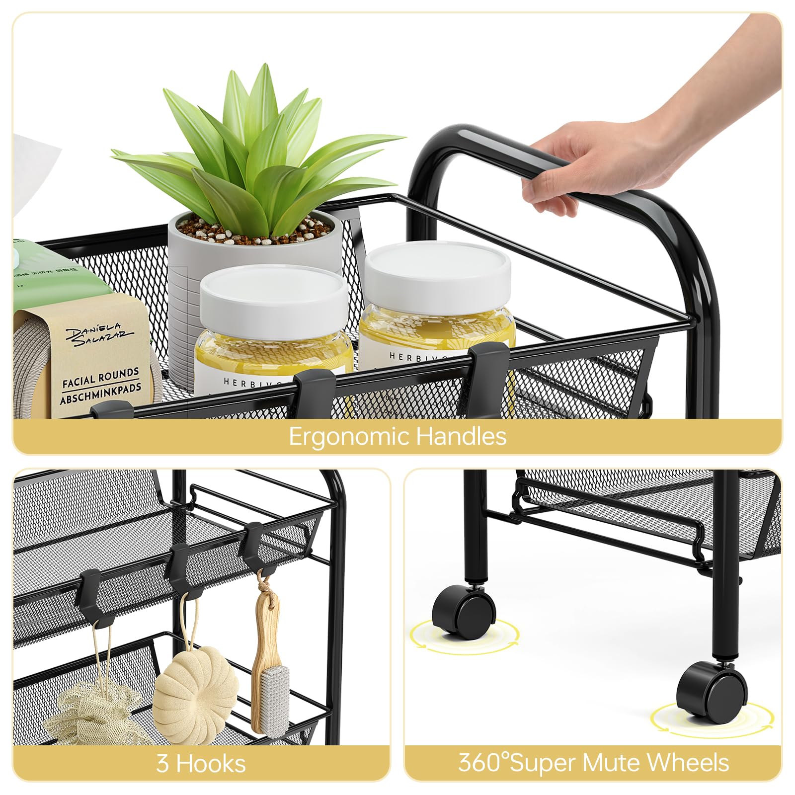 5 Tier Rolling Cart