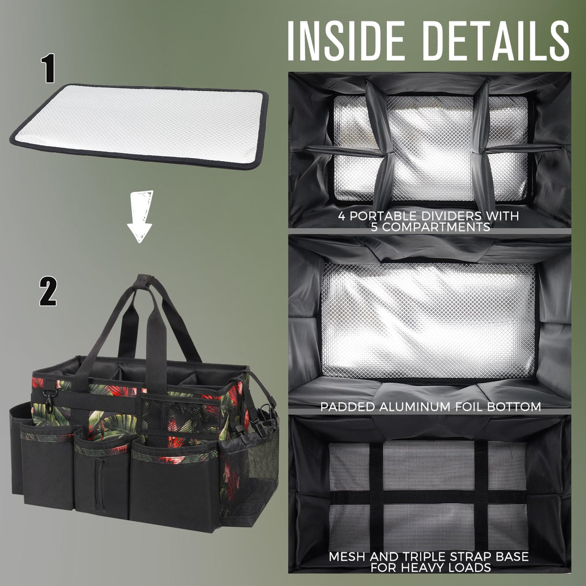 Wearable Cleaning Caddy Organizer With Handle & Shoulder Strap