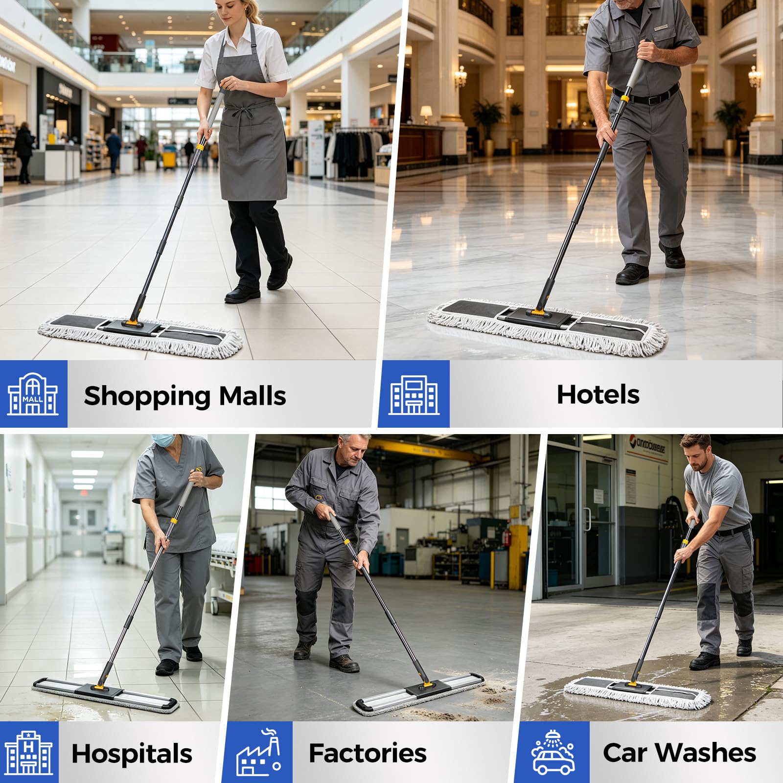 36" Commercial Dust Mop for Floor Cleaning