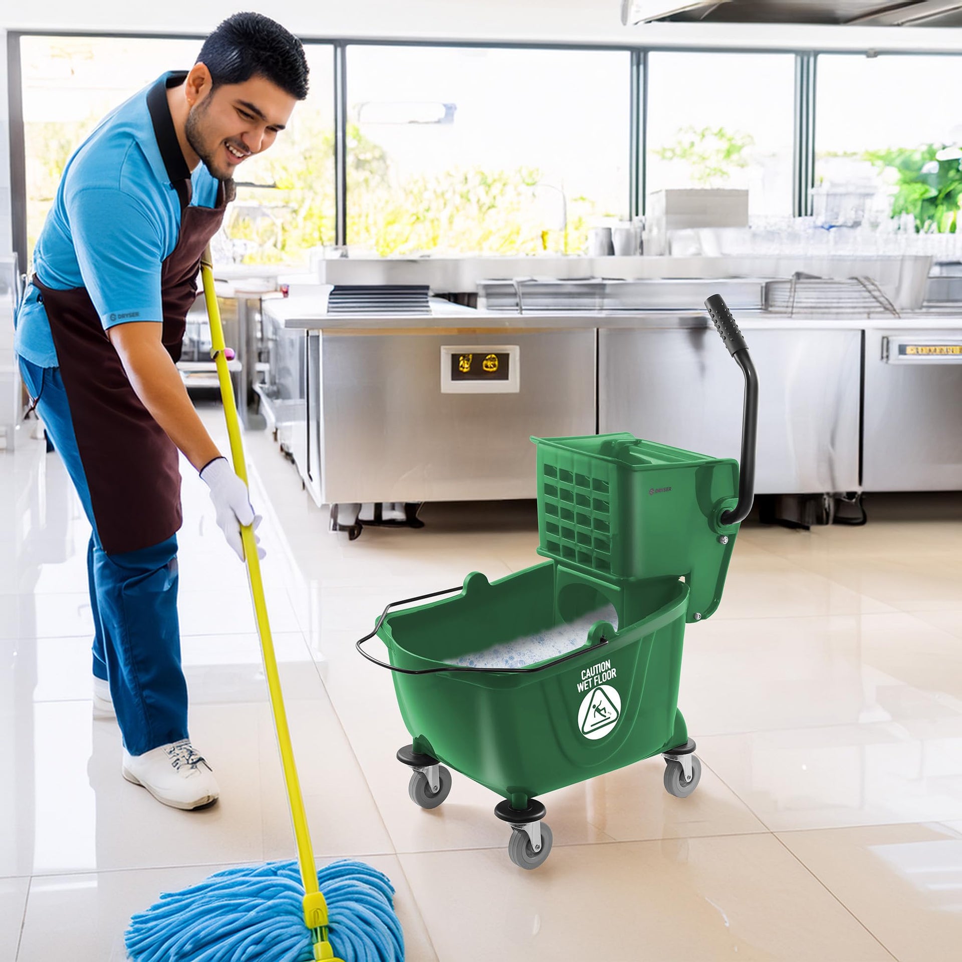 Commercial Mop Bucket with Side Press Wringer
