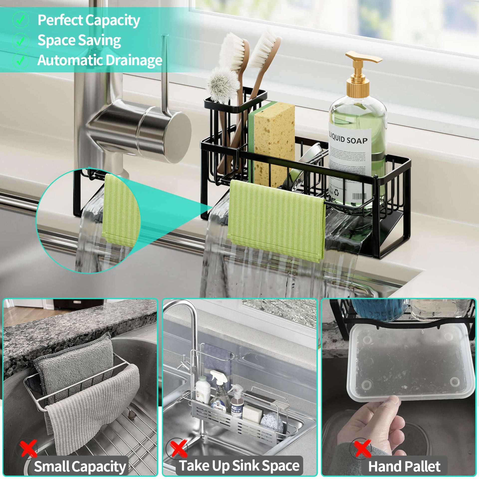 Sponge Holder for Kitchen Sink