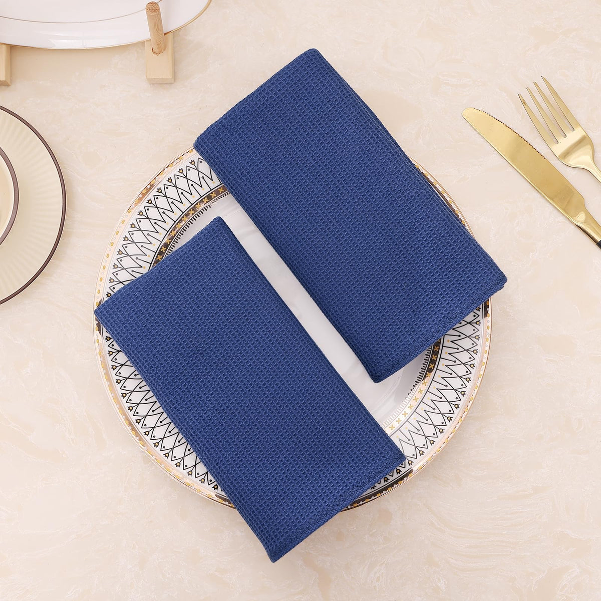 100% Cotton Waffle Weave Dish Cloths (6 Count)