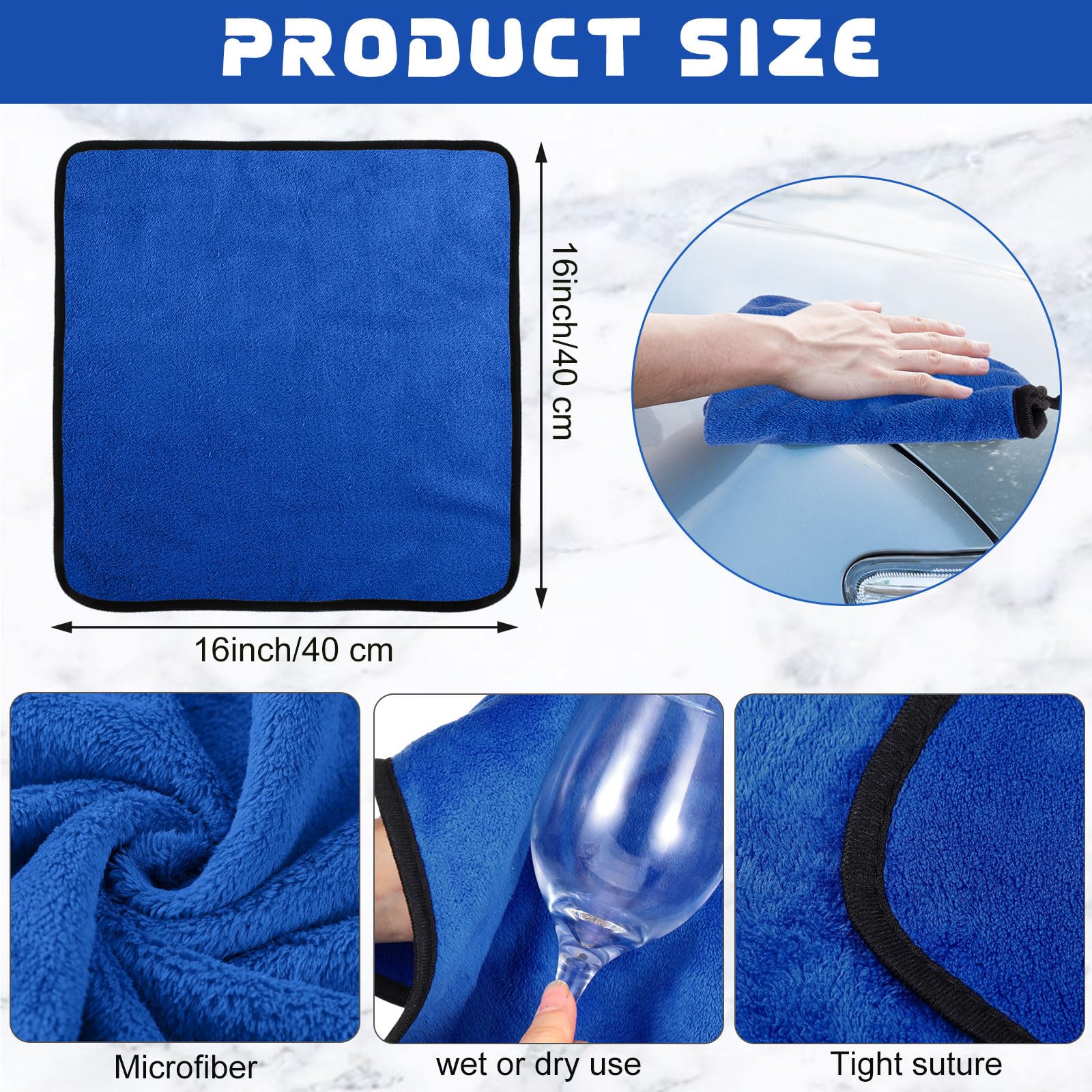 Microfiber Towels Bulk Car Drying Cloth (60 Count)