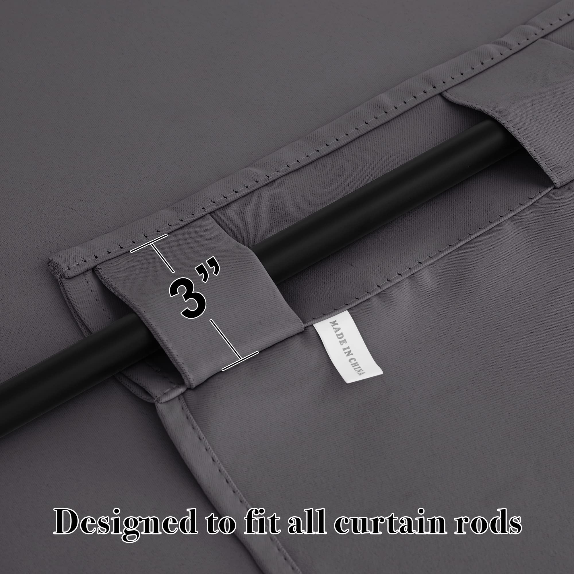 Small Window Curtains Blackout for Kitchen Bathroom Cafe RV Camper (2 Count)