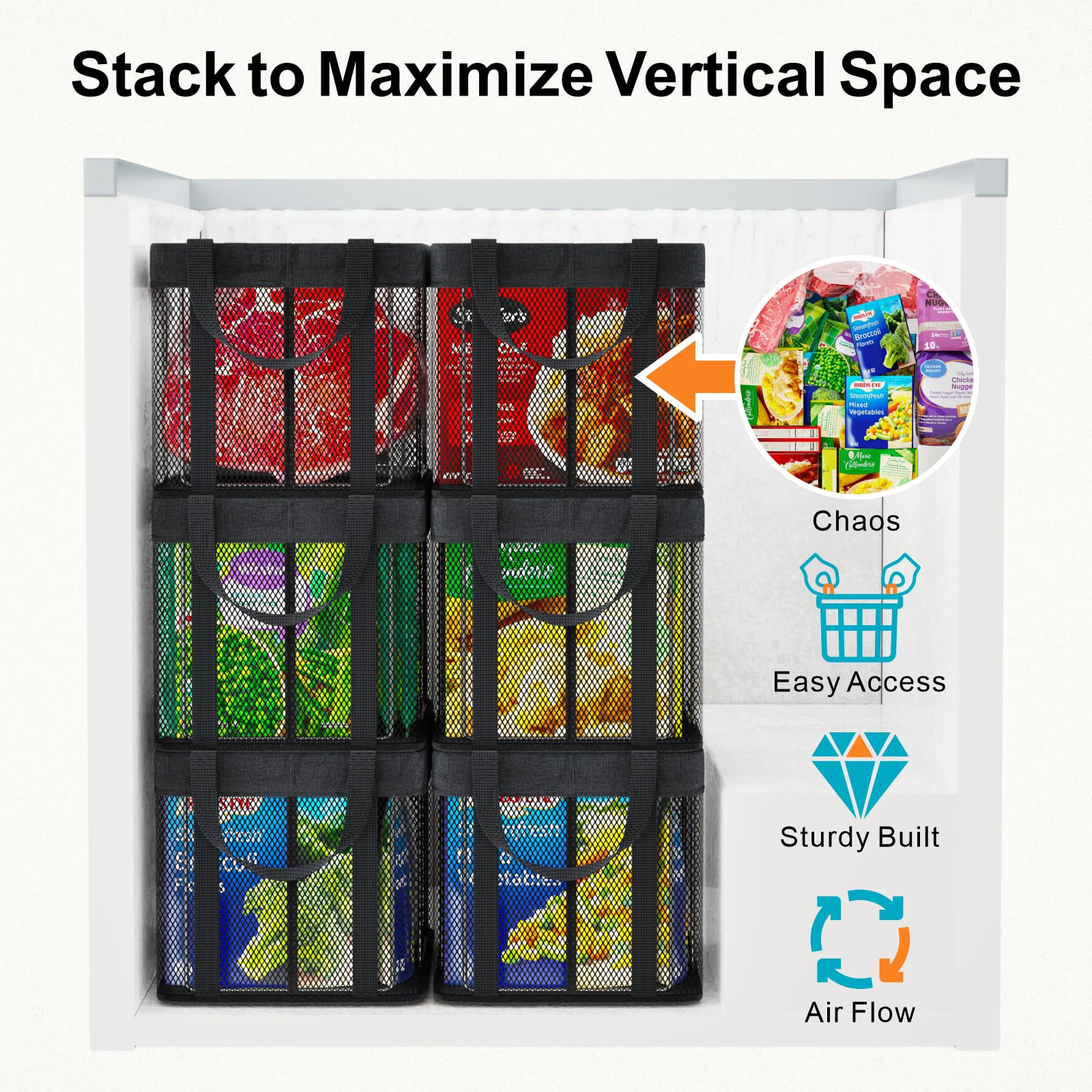 Chest Freezer Organizer (6 Count)