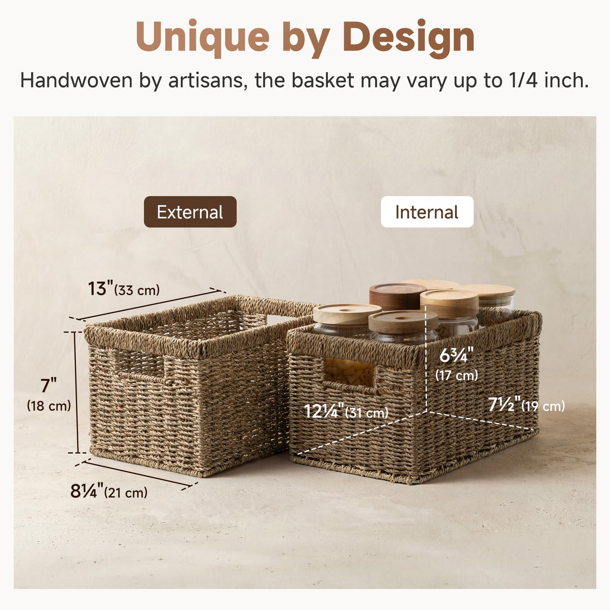 Wicker Baskets for Storage (2 Count)