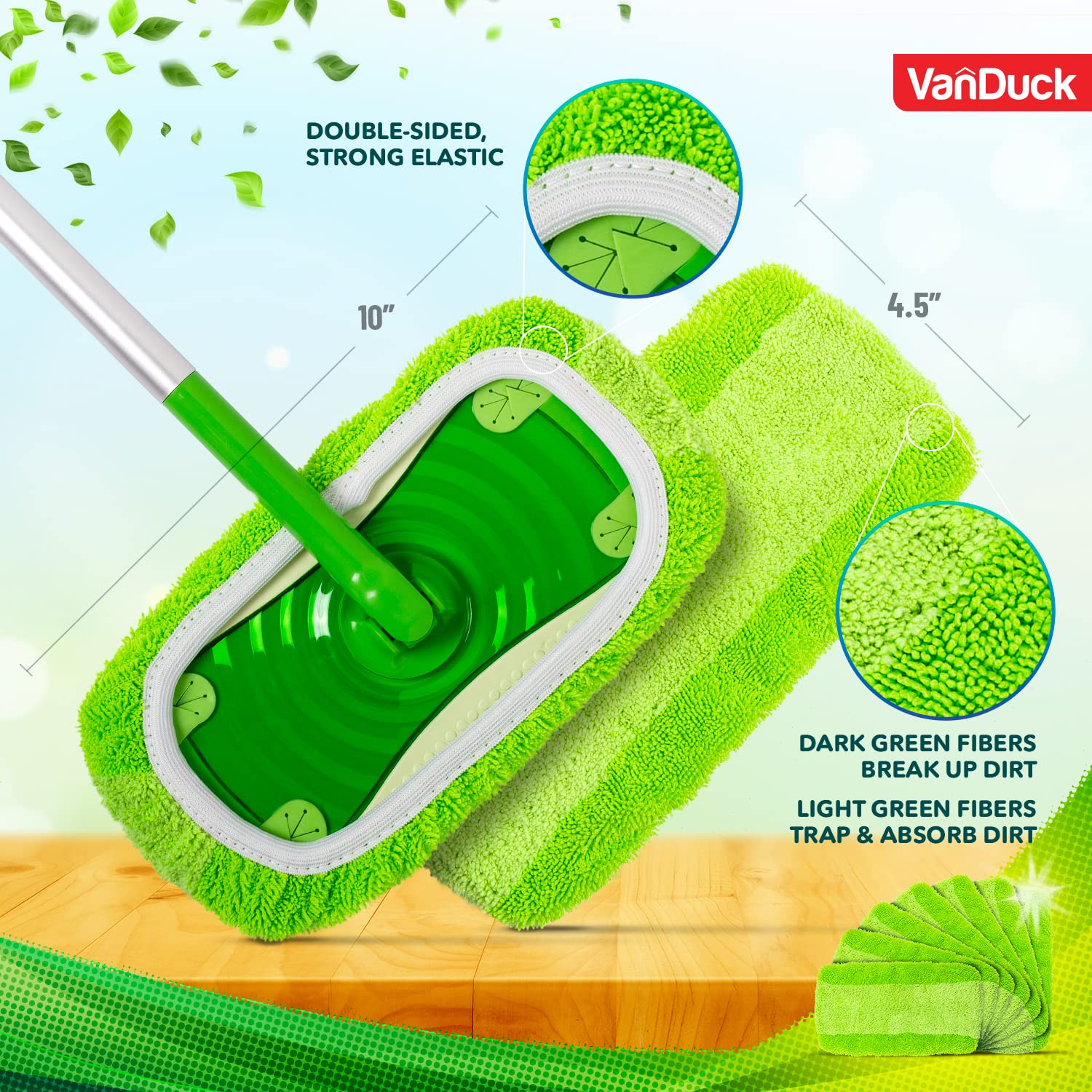Reusable Microfiber Mop Pads for Swiffer Sweeper (6 Count)