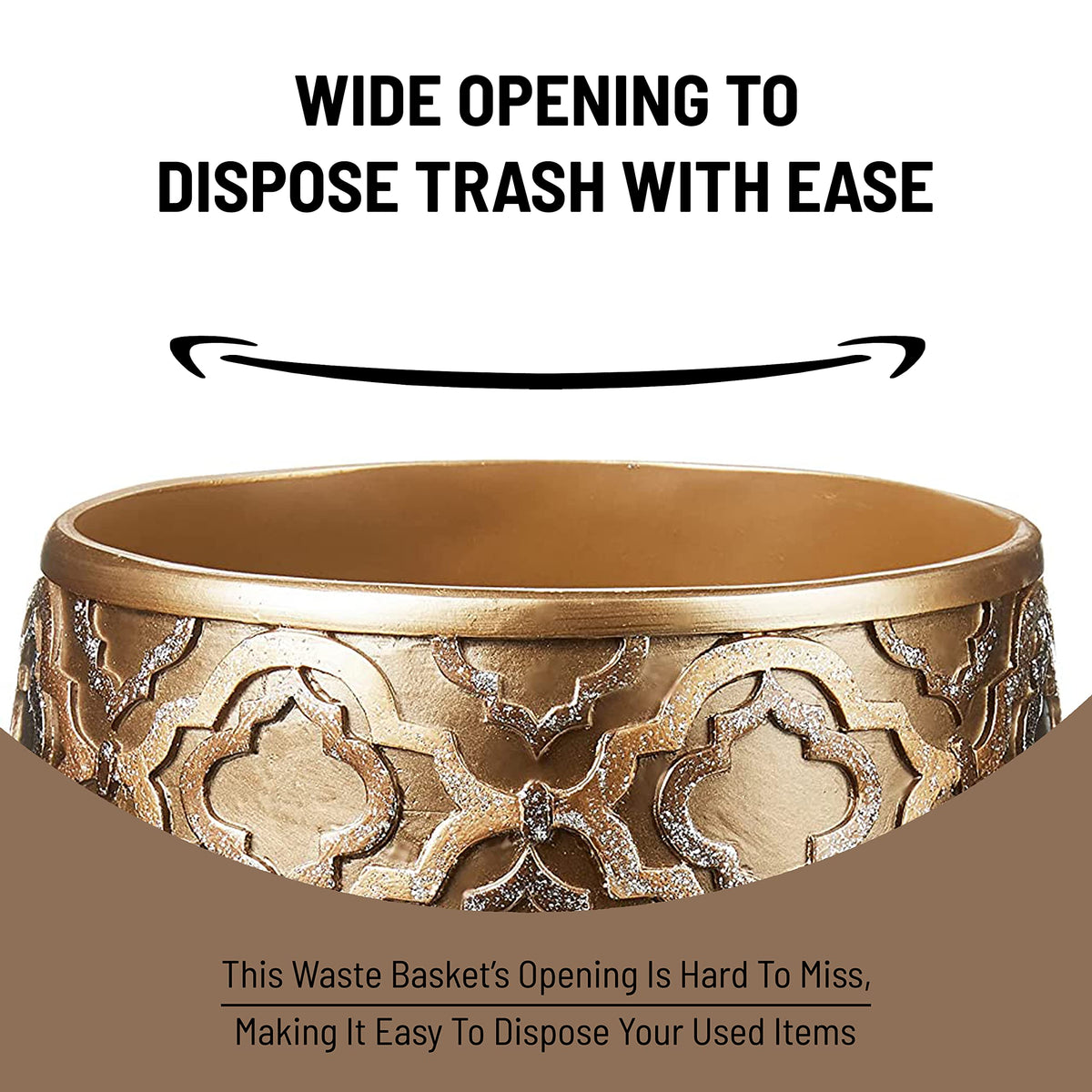 Decorative Trash Can for Bathroom