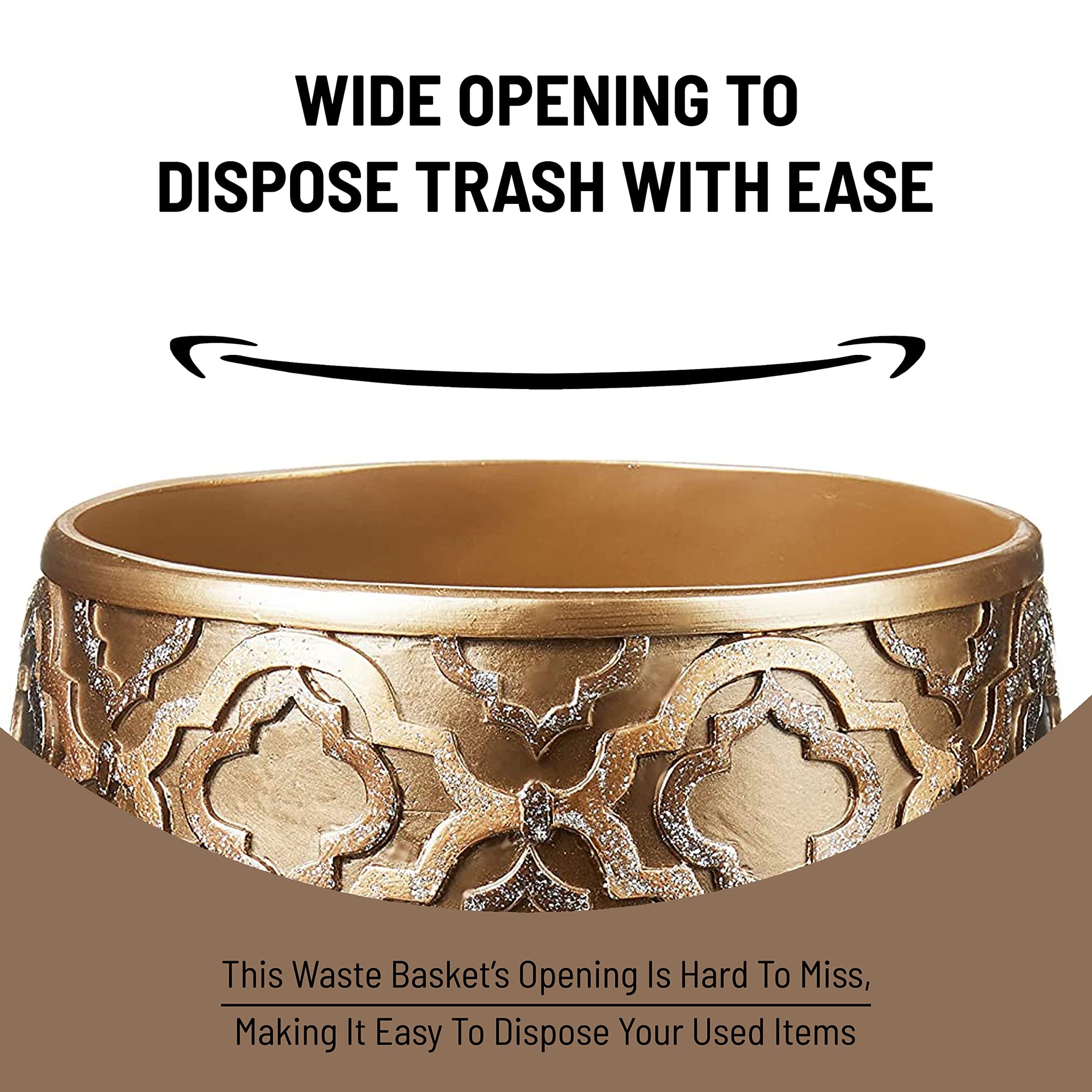Decorative Trash Can for Bathroom
