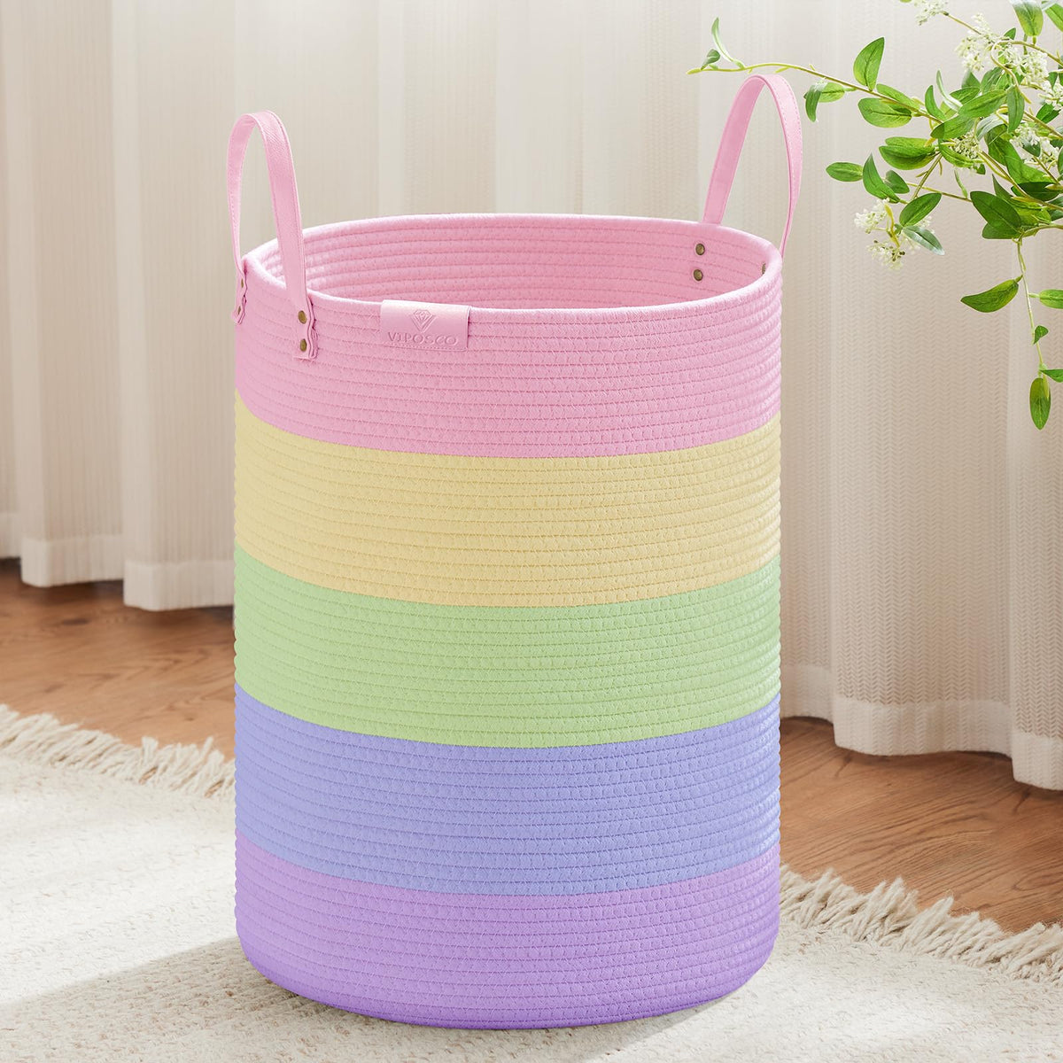 72L Tall Woven Rope Laundry Hamper (2434.6096 Fl Oz) - ModHome Supplies